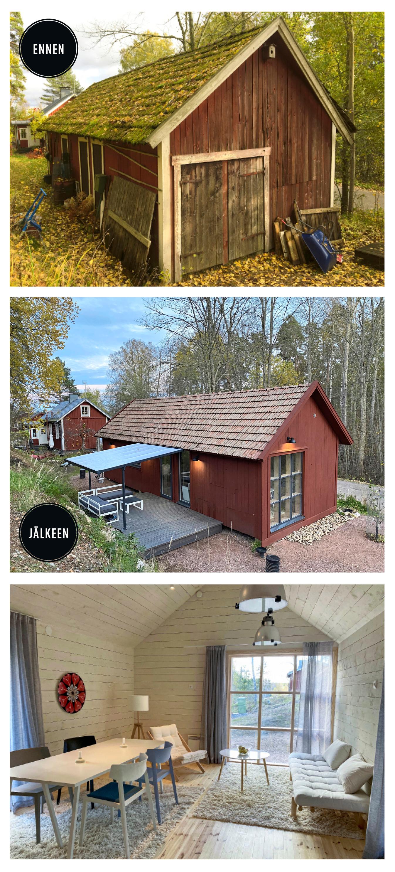 Vuoden huikein muutos -finalisti, liiteristä kodiksi.