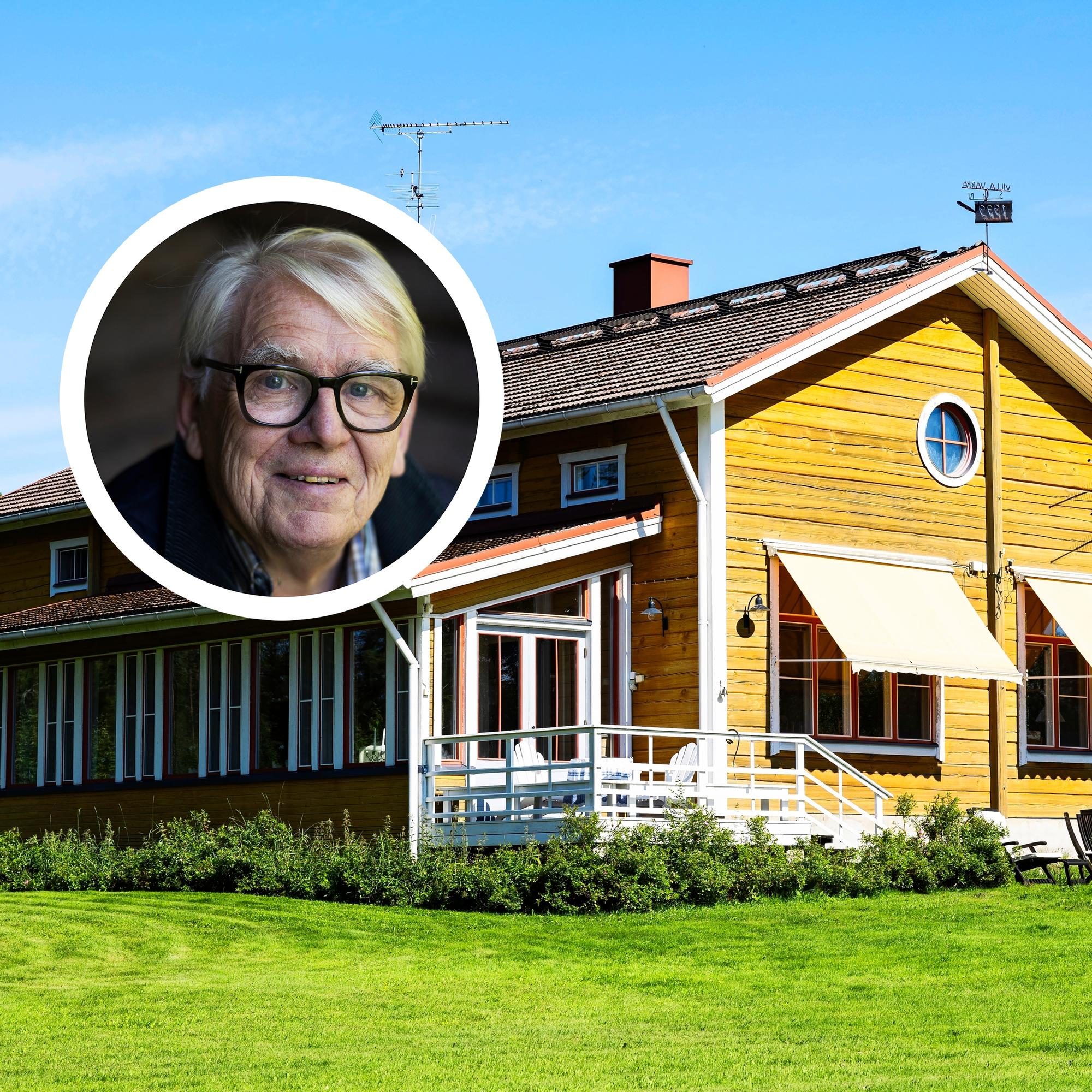Lasse Lehtinen rentoutuu jyhkeällä huvilallaan Lago di Varpalla – talo valmistui ”täysluomusti” ikivanhoista hirsistä