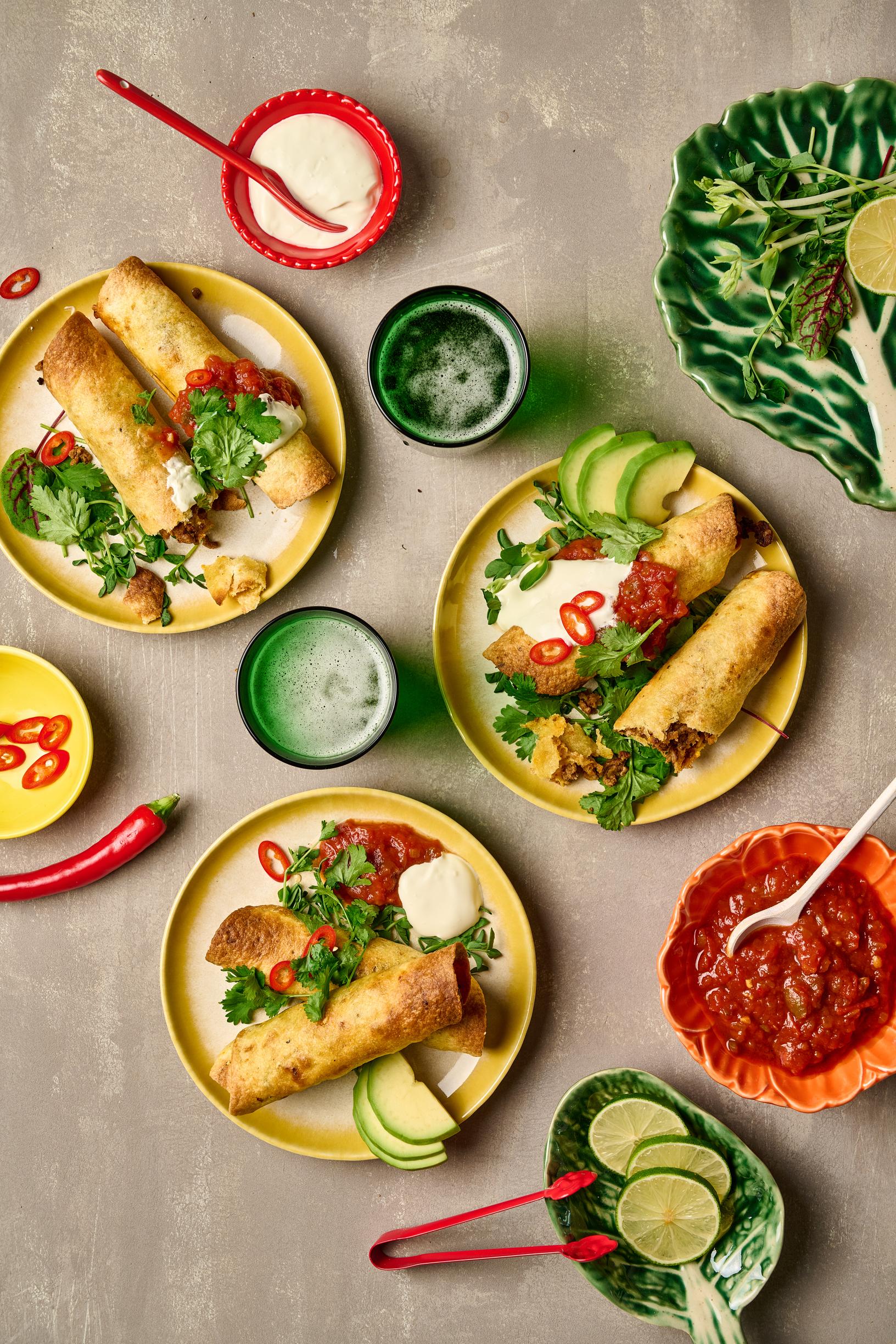Helpot taquitot airfryerillä – tarvitset vain muutaman raaka-aineen ja perinteiset lisukkeet