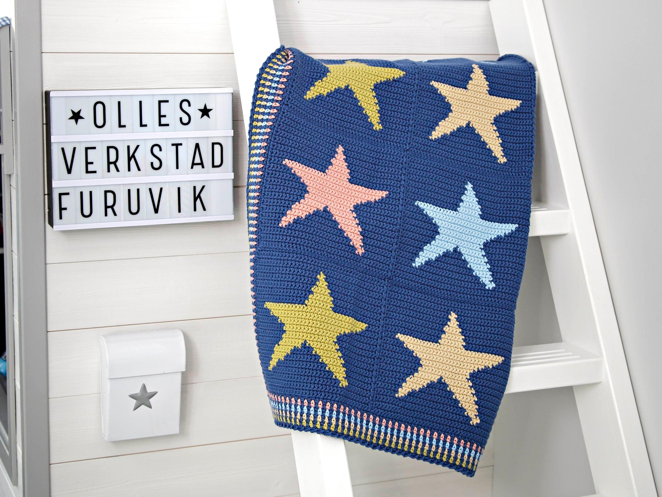 Tuiki, tuiki tähtönen! Virkkaa vauvalle soma tähtipeitto puuvillalangasta