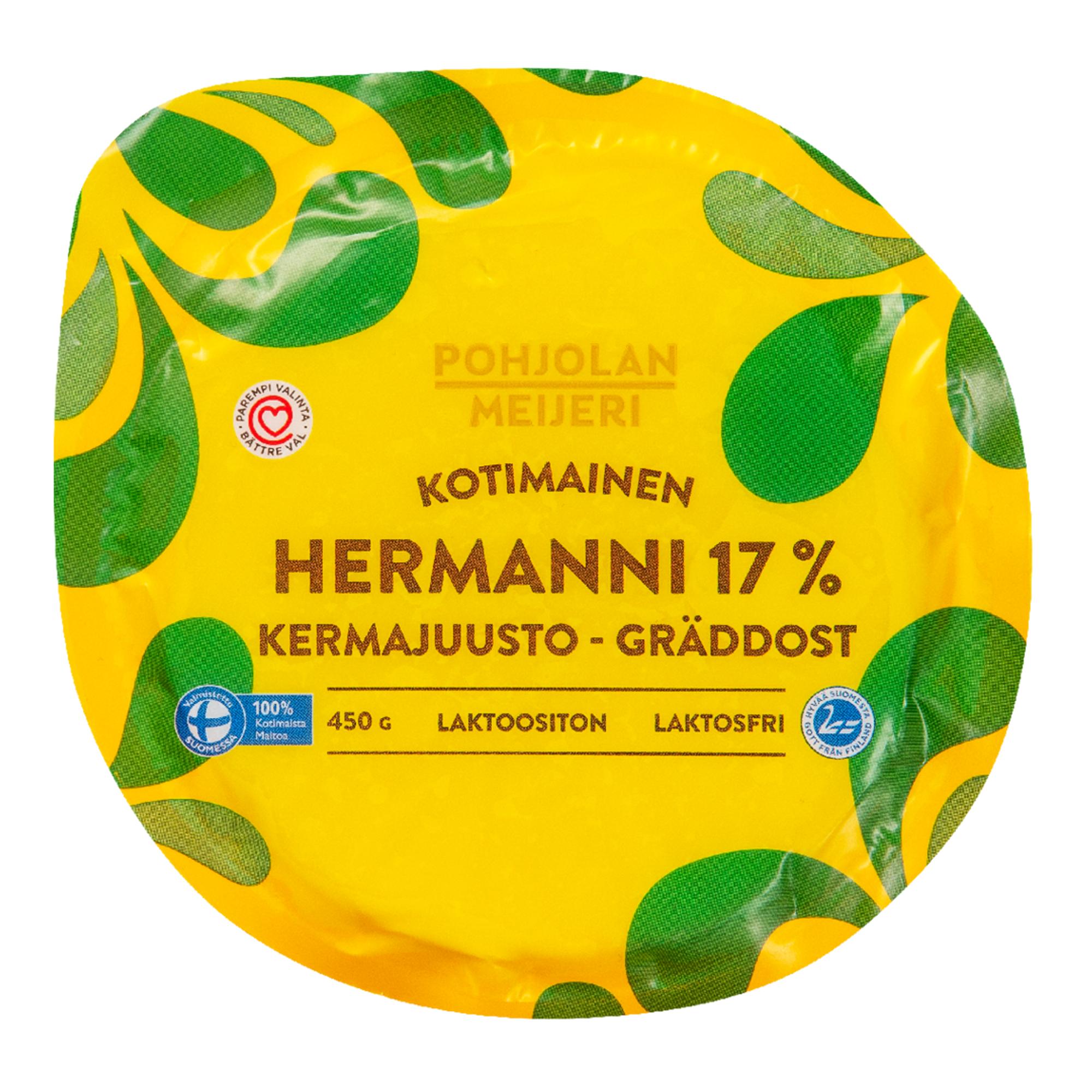 Pohjolan Meijeri Hermanni 17 %, 4,49 € / 450 g.