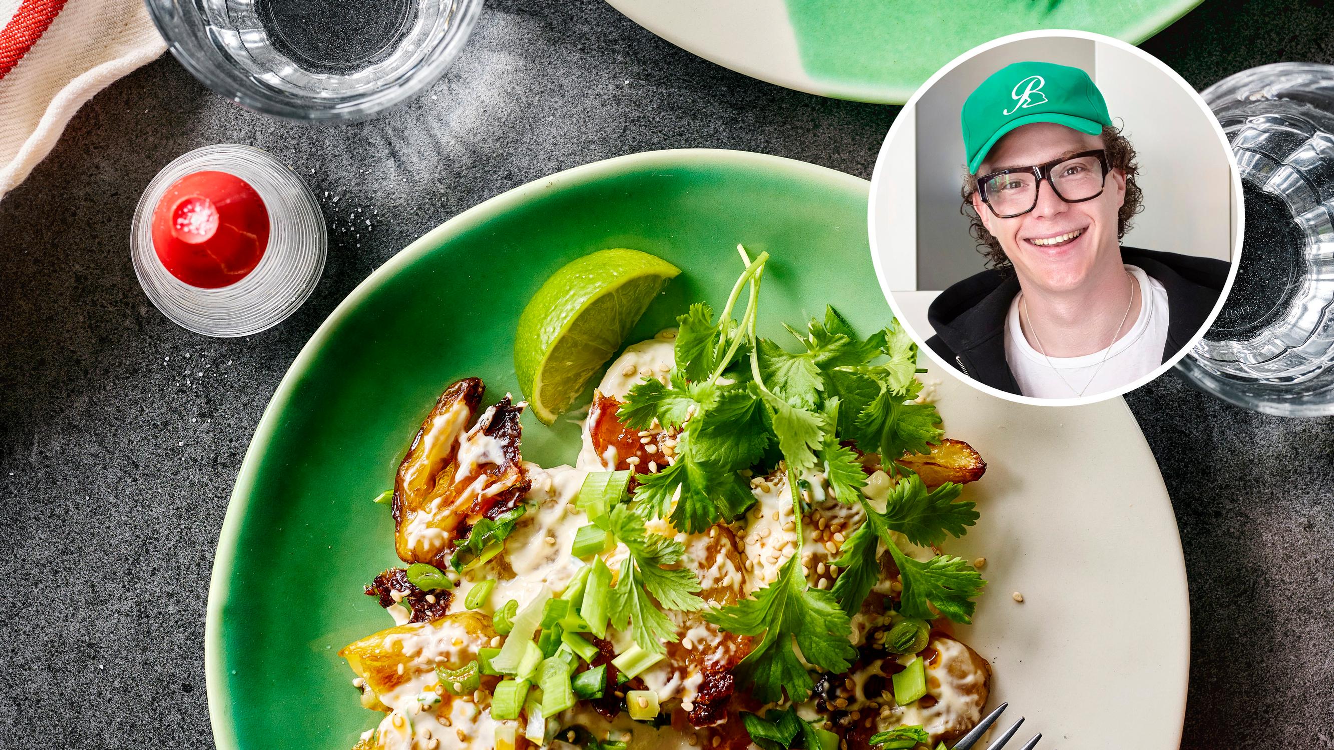 Ruokavaikuttaja Jabun perunasalaatissa maistuvat chili ja tahini – ruoka maistui myös Wolt-kuskille!