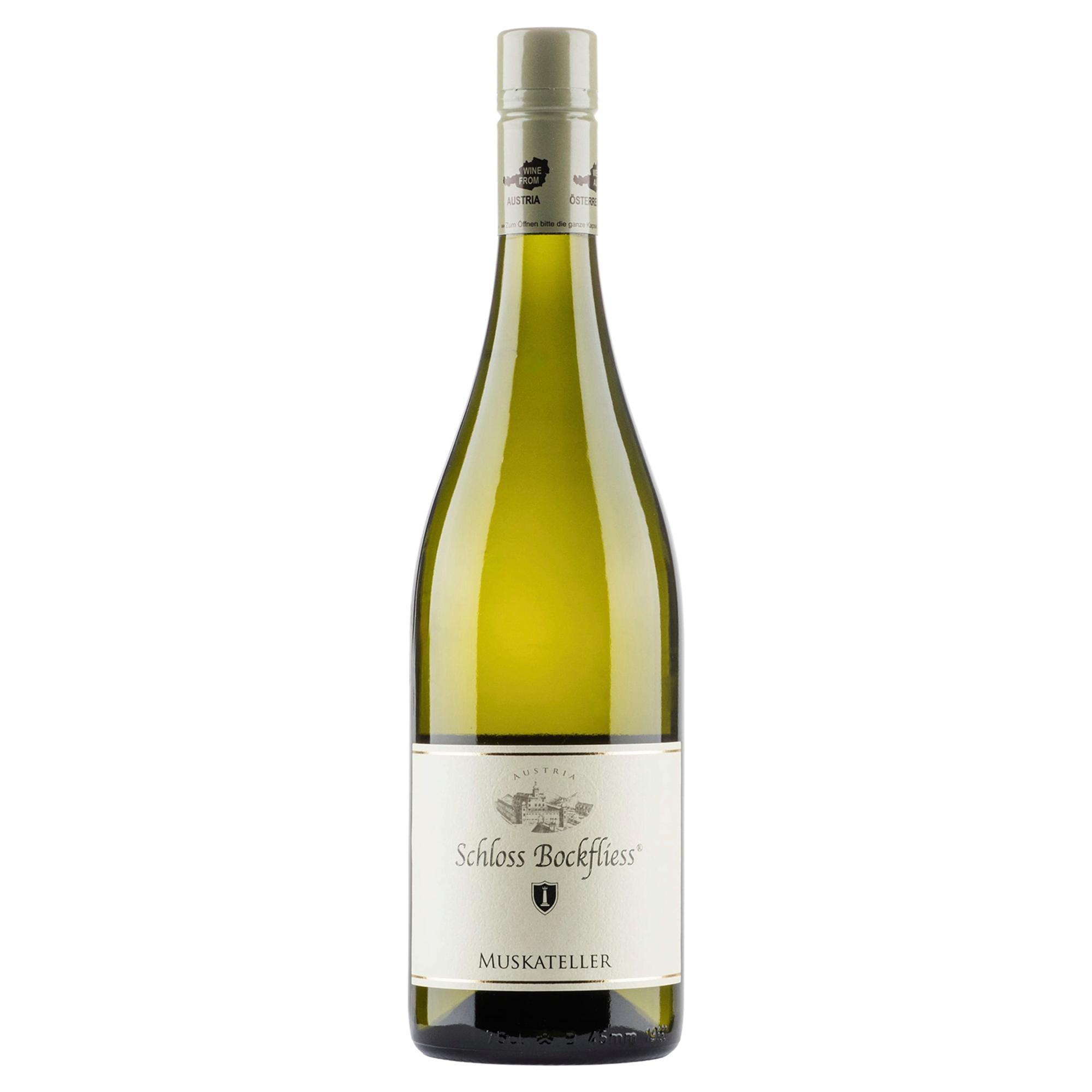 Schloss Bockfliess Muskateller, 13,5 %, 13,28 €/0,75 l.