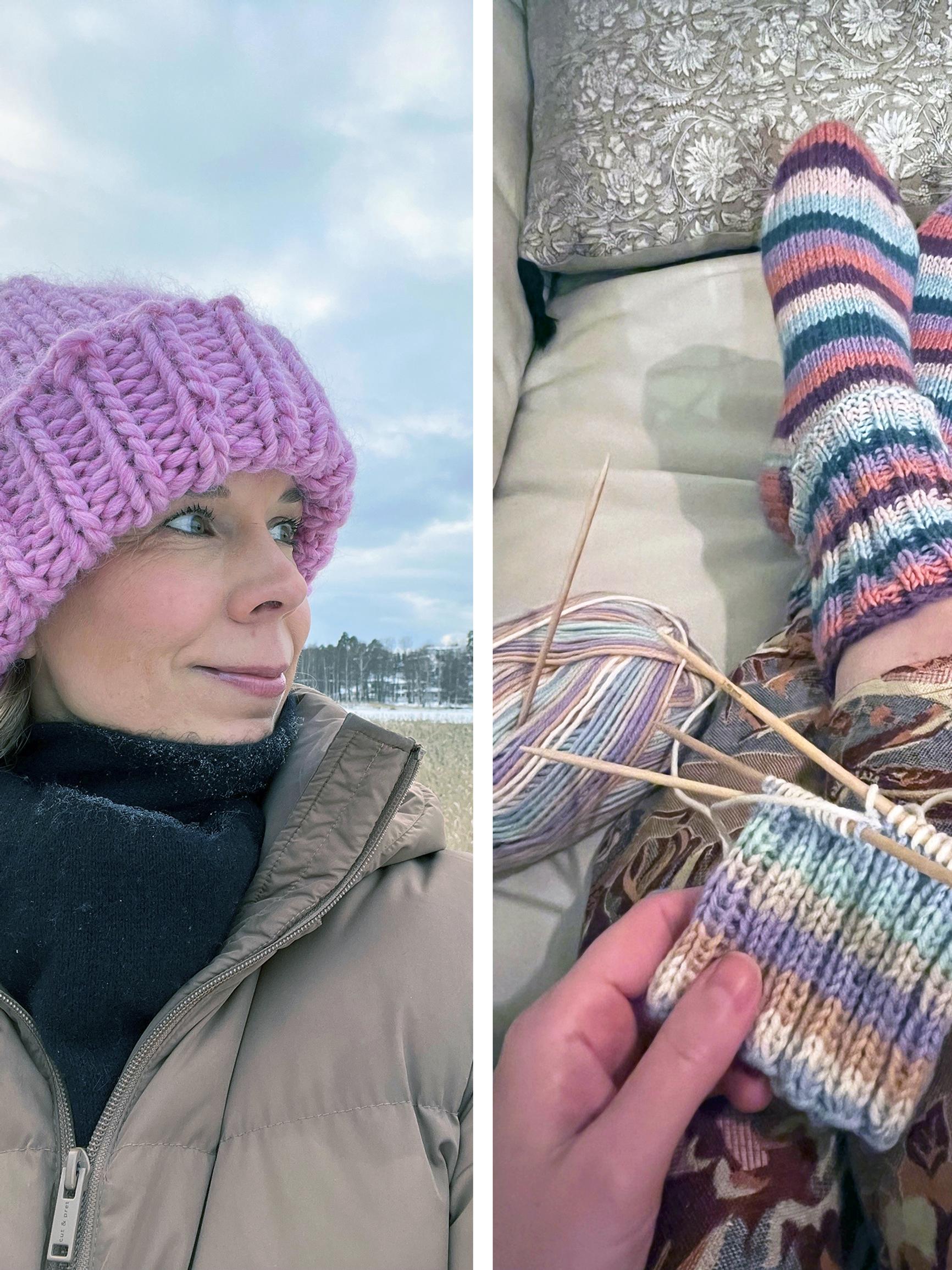 Kirsi-Marja oivalsi 47-vuotiaana, että osaa sittenkin neuloa – ”Löydän itsestäni uudenlaisen sisupussin”
