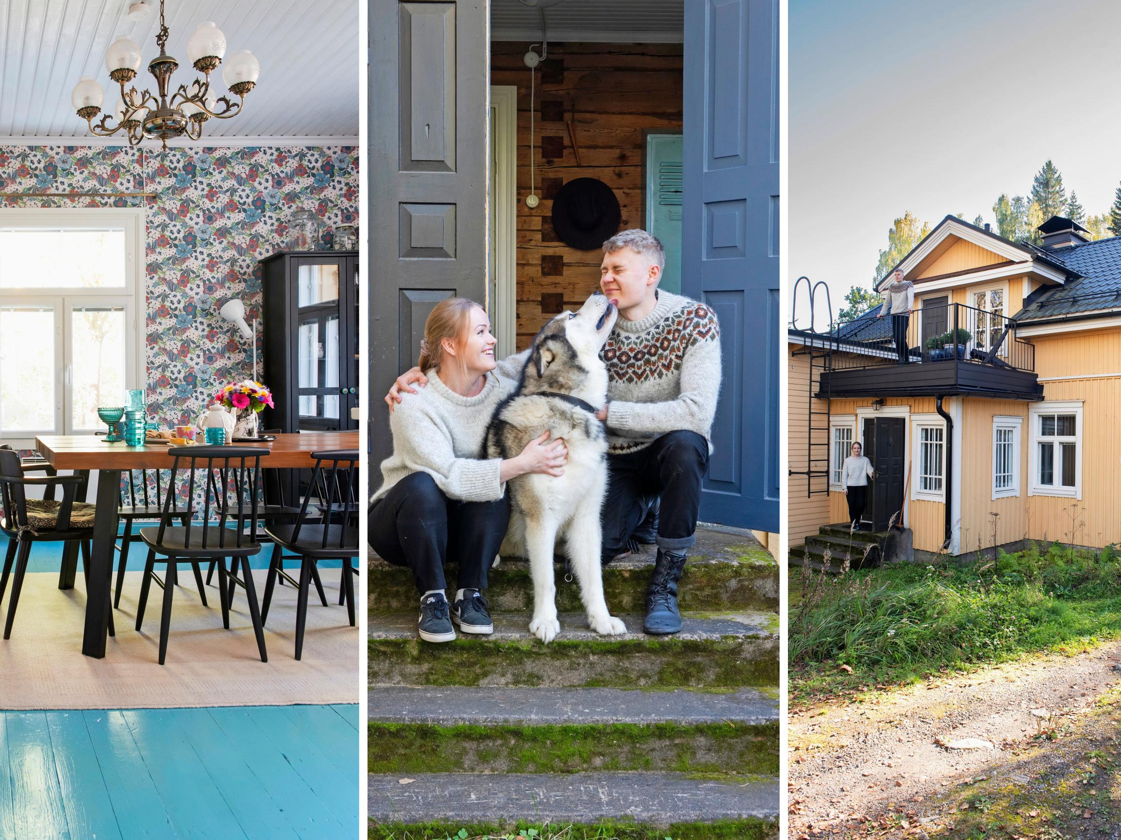 Kaverit tulevat Emilian ja Iisakin hirsitalo Lepolaan viettämään mummolaviikonloppuja maalla