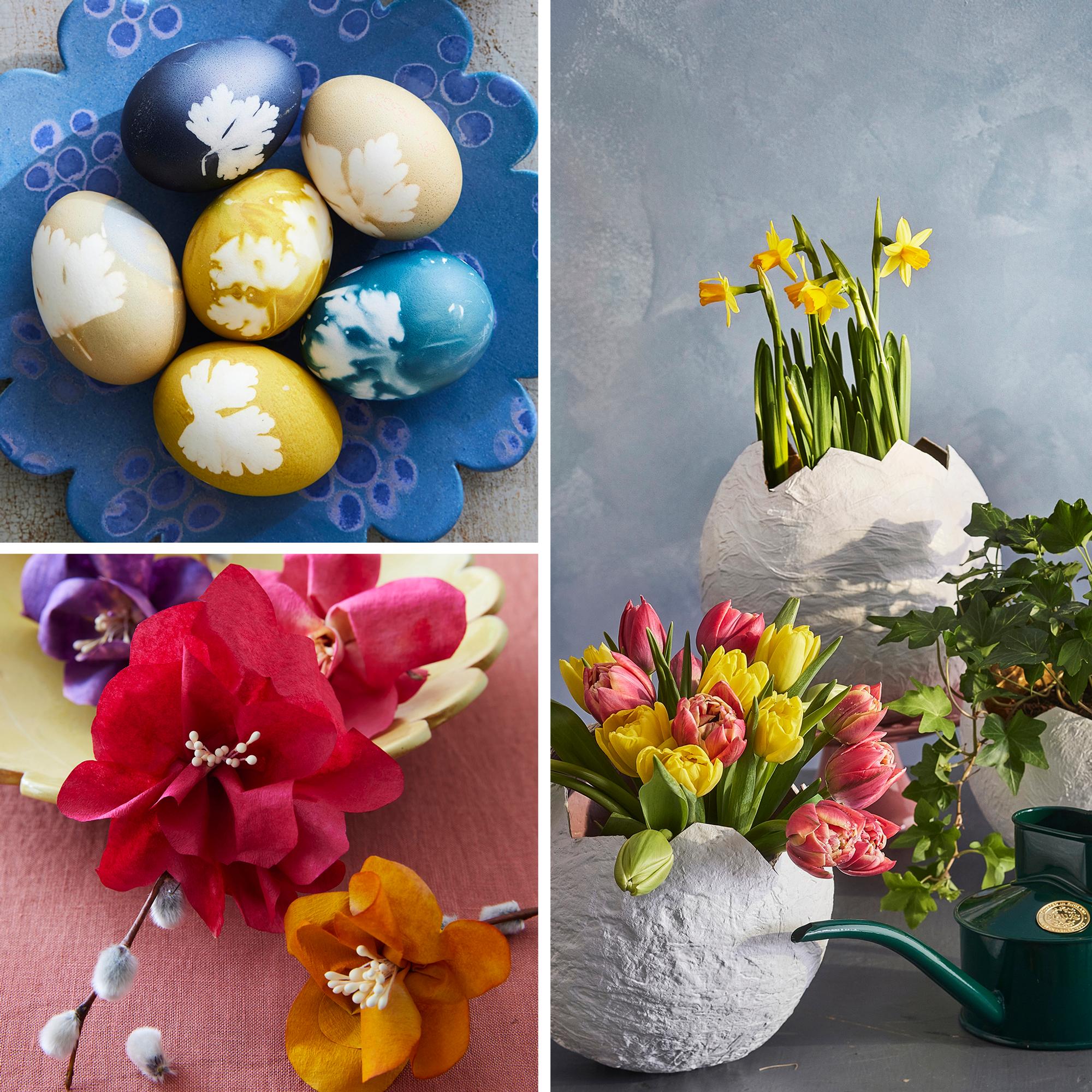 12 hauskaa ohjetta pääsiäiskoristeisiin – teetkö ensimmäisenä jättimunat vai söpöt tupsupuput?