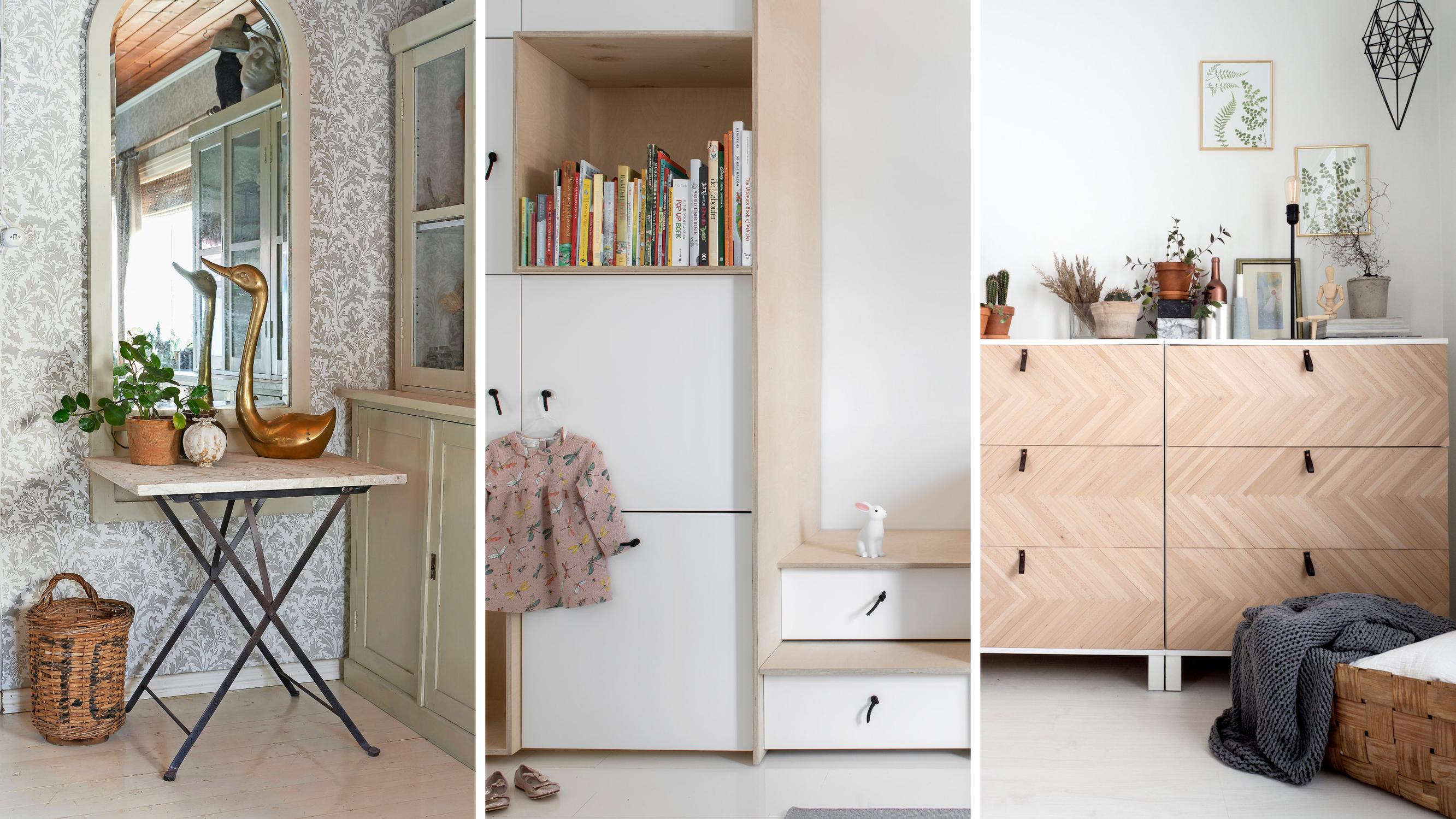 10 × Ikea hacks – nämä tuunausideat ratkaisevat niin eteisen, lastenhuoneen kuin kirjahyllyn haasteet