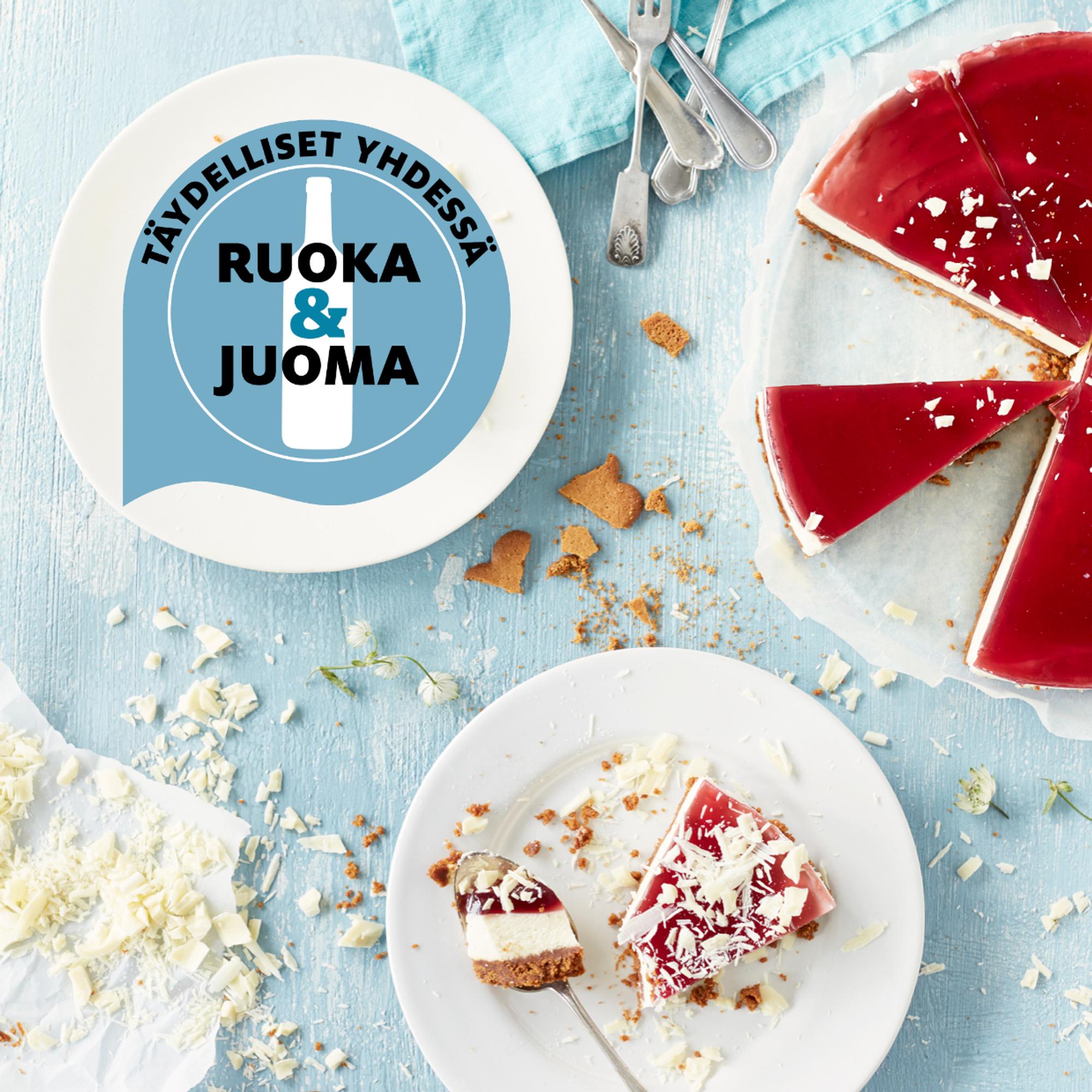 Täydelliset yhdessä: glögijuustokakku ja runsaan marjaisa olut