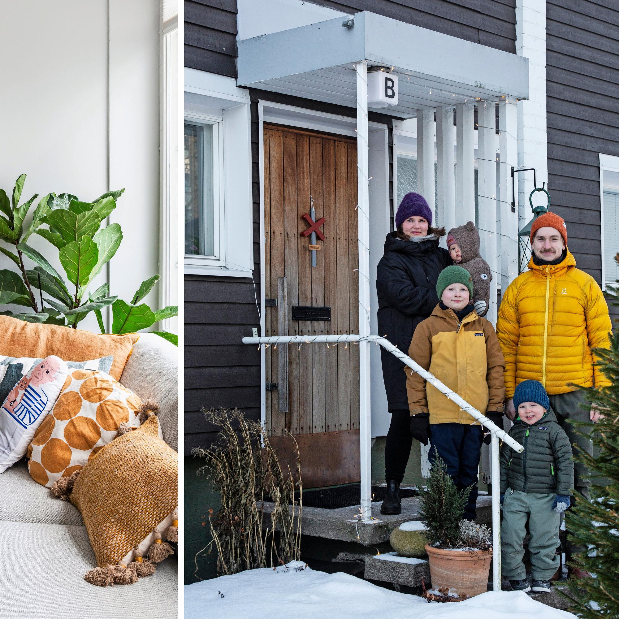 Paluumuutto Helsinkiin 60-luvun rivitalokotiin toi uutta helppoutta lapsiperheen elämään: ”Tässä talossa asuessa olemme kaiken keskellä”