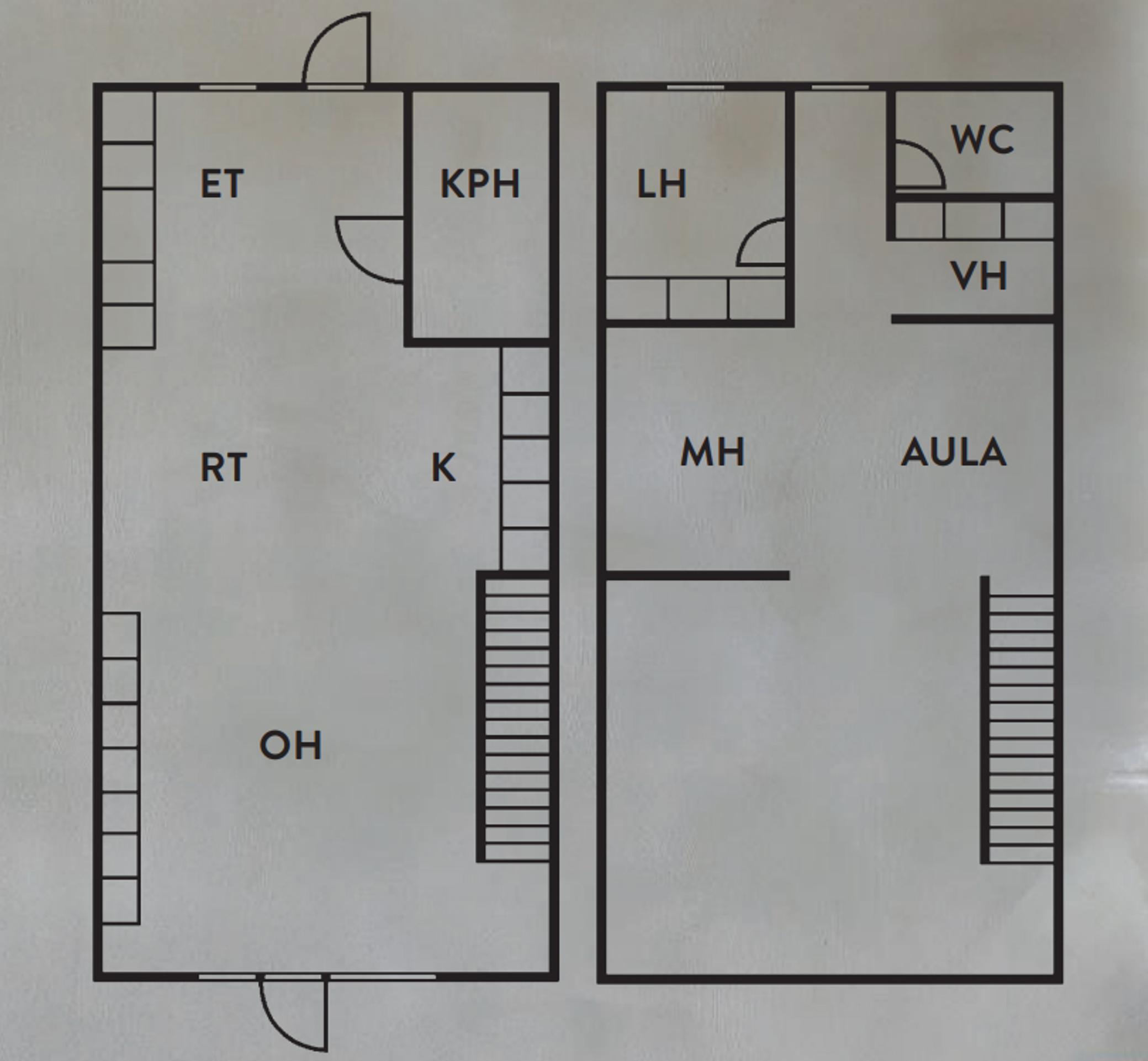 Kruunuvuorenranta, loft-asunnon pohjapiirros