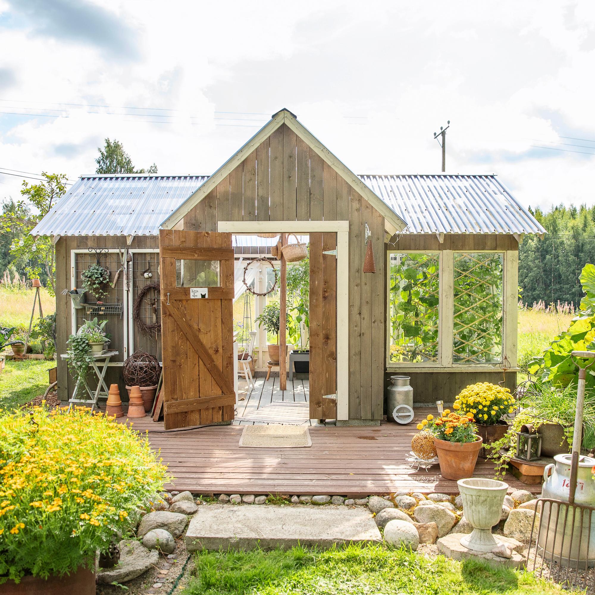 Haaveissa kasvihuone vanhoista ikkunoista? Kurkkaa ohjeet!