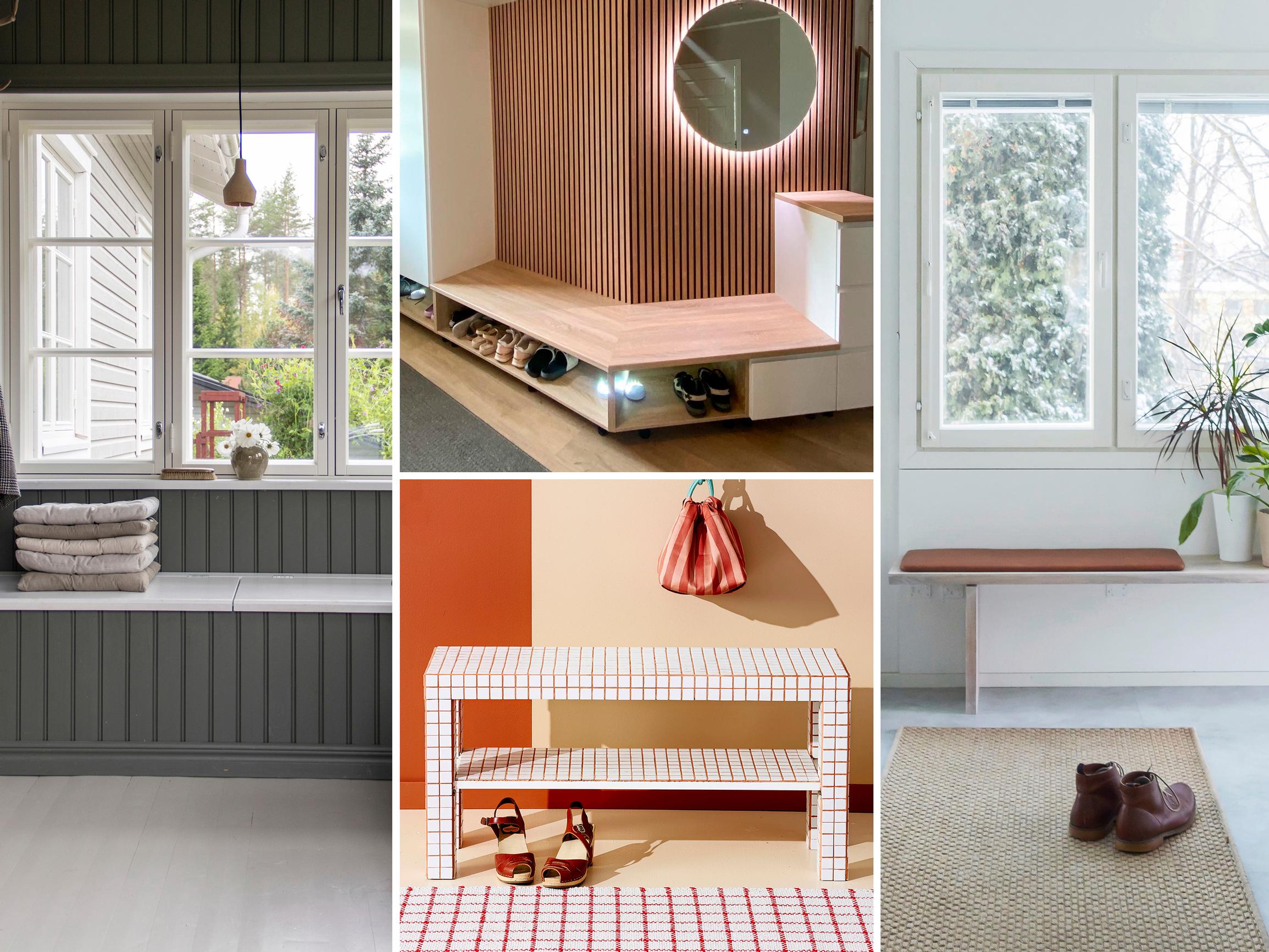 Eteisen penkki × 6 – katso diy-ideat, joissa yhdistyy tyyli ja toimivuus