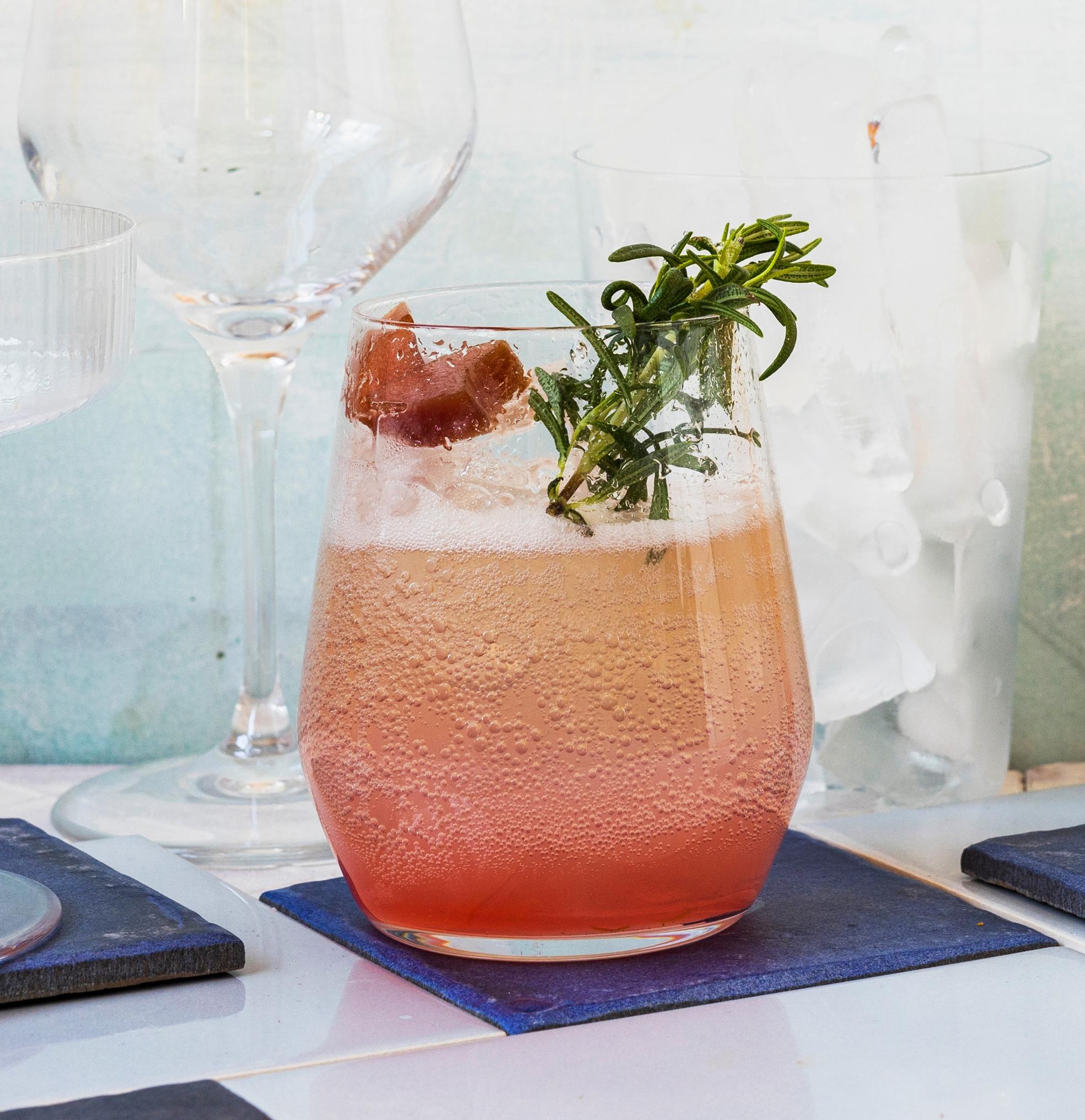 Raparperishrub & tonic
