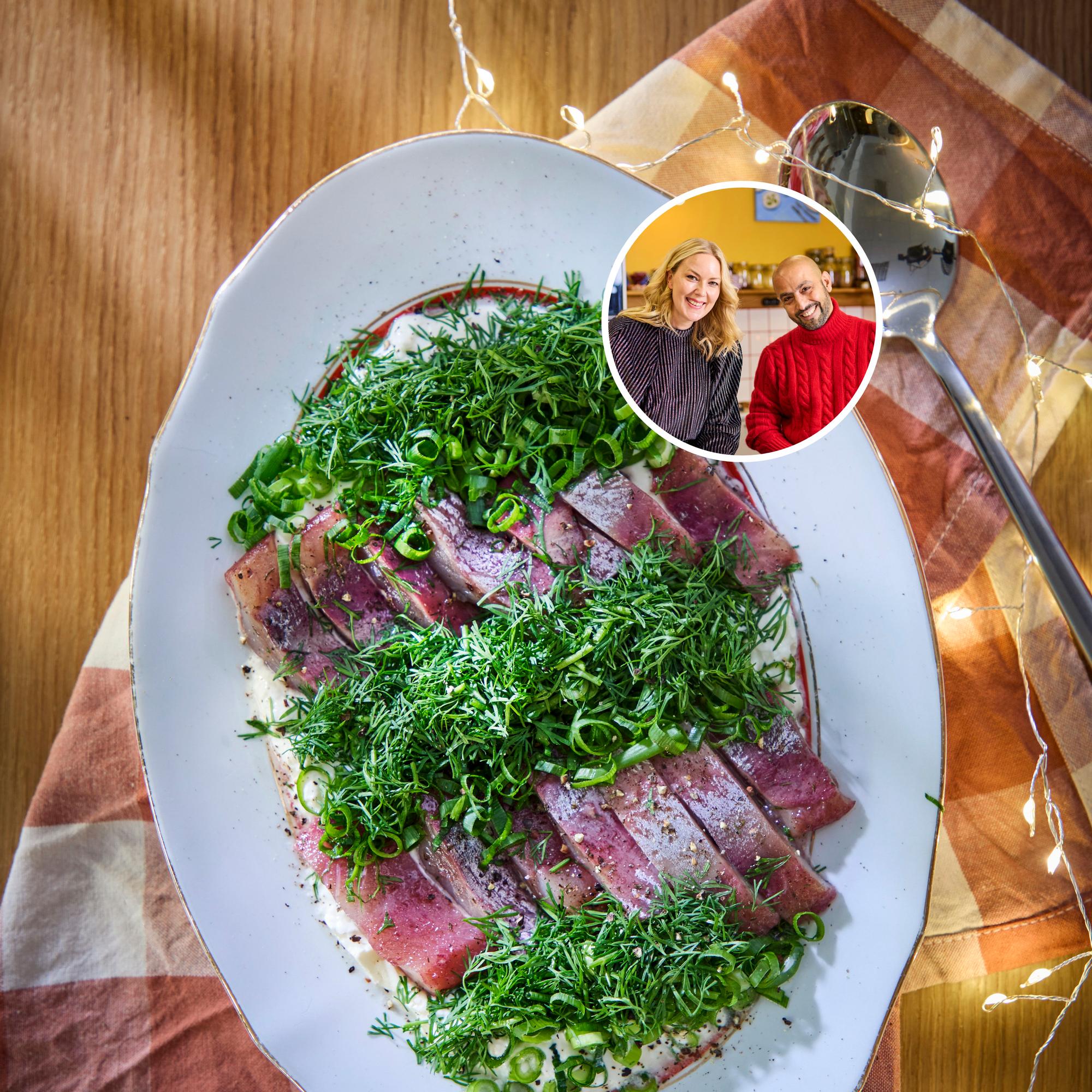 Imanin ja Leenan kerrossilli – näyttävä, mutta helppo silliherkku kuuluu ruokavaikuttajaparin jouluun