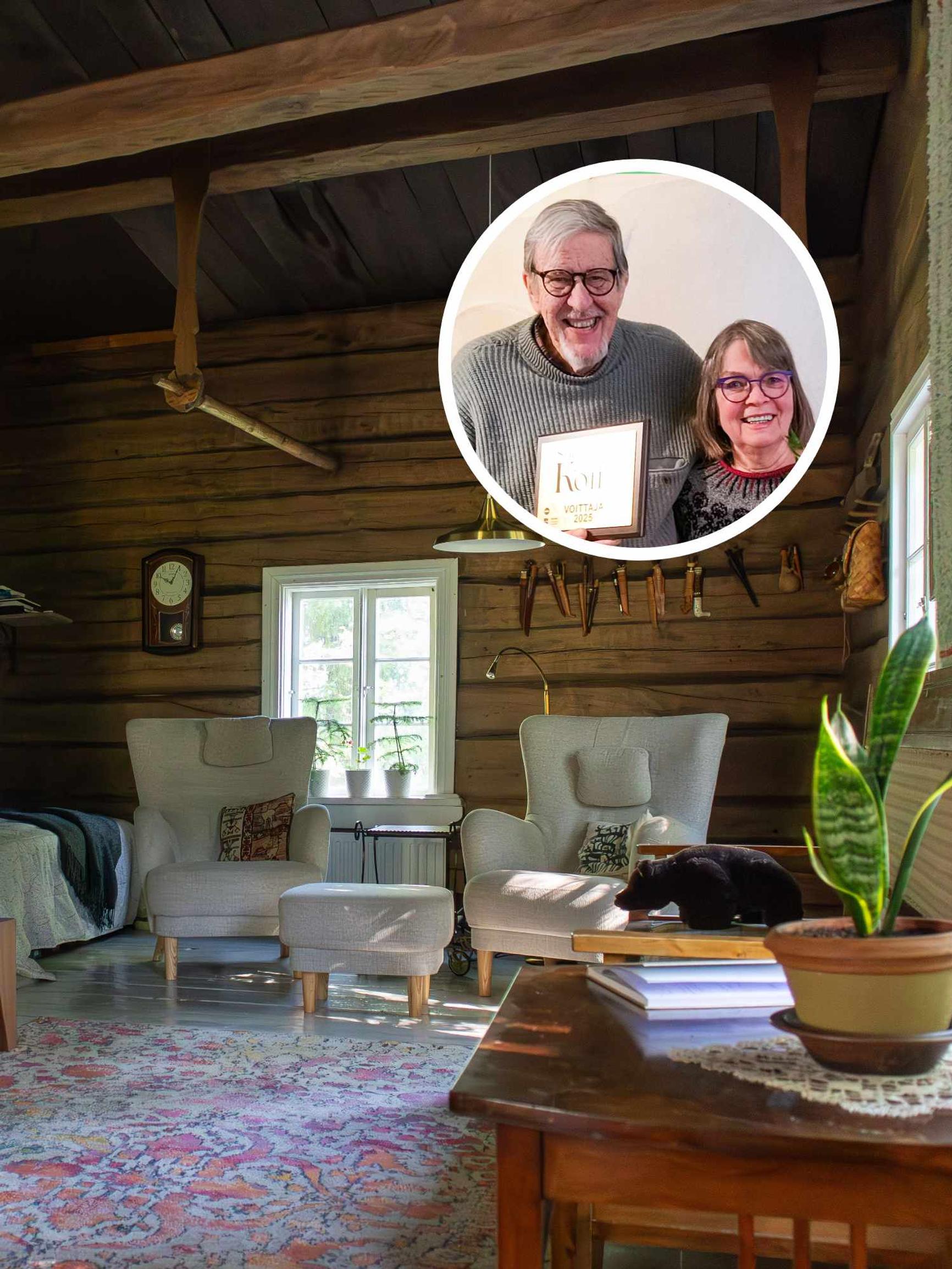 Suomen kaunein koti 2025 on Arjan ja Sepon 220-vuotias hirsitalo – ilman juoksevaa vettä! ”Tämähän oli aarre”