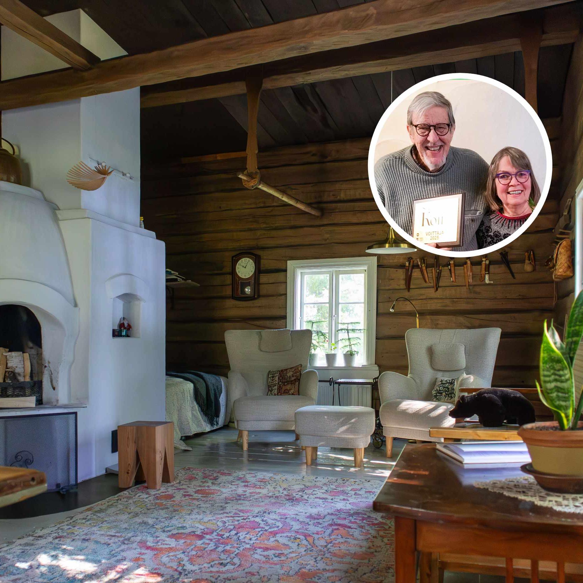 Suomen kaunein koti 2025 on Arjan ja Sepon 220-vuotias hirsitalo – ilman juoksevaa vettä! ”Tämähän oli aarre”