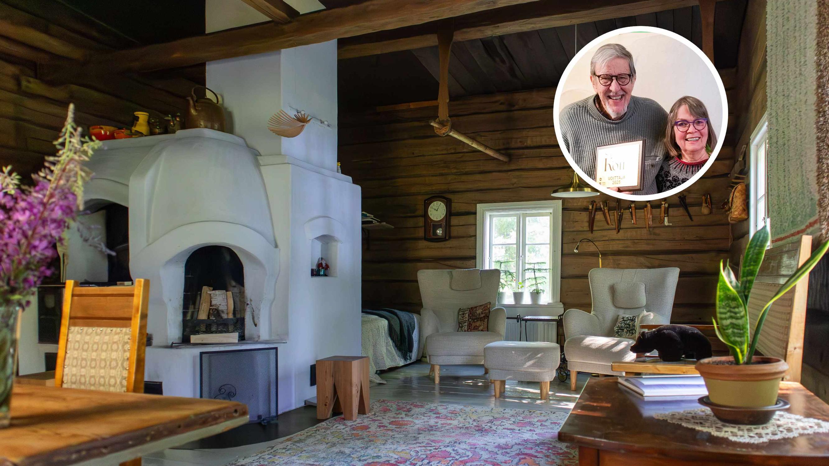 Suomen kaunein koti 2025 on Arjan ja Sepon 220-vuotias hirsitalo – ilman juoksevaa vettä! ”Tämähän oli aarre”