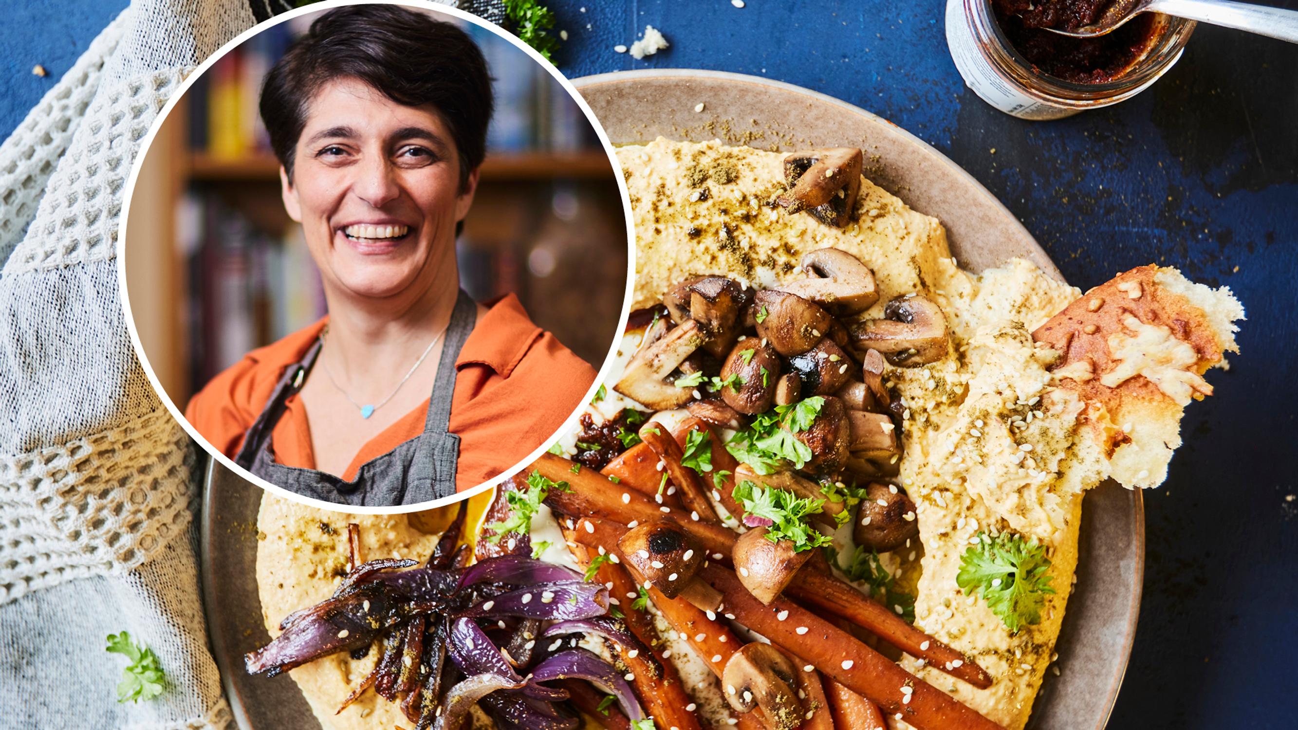 Ronit Hovav-Halosen hummuslautanen kasviksilla – testaa hummuksistaan kuuluisan Baba Foodsin perustajan ohje!