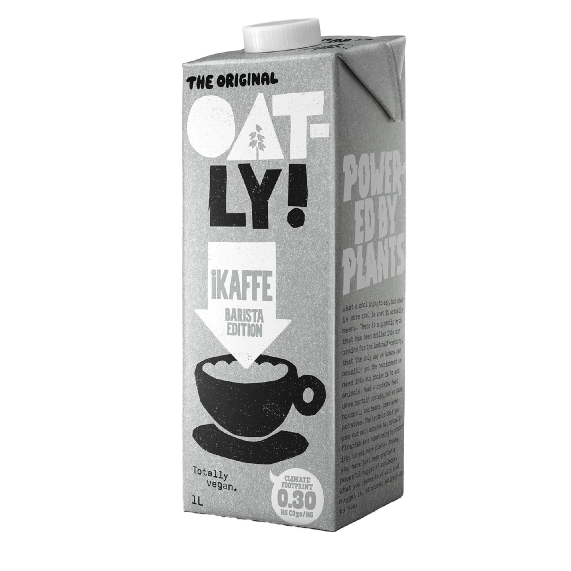 Oatly iKaffe kaurajuoma kahvijuomiin 1,99 € / 1 litra.