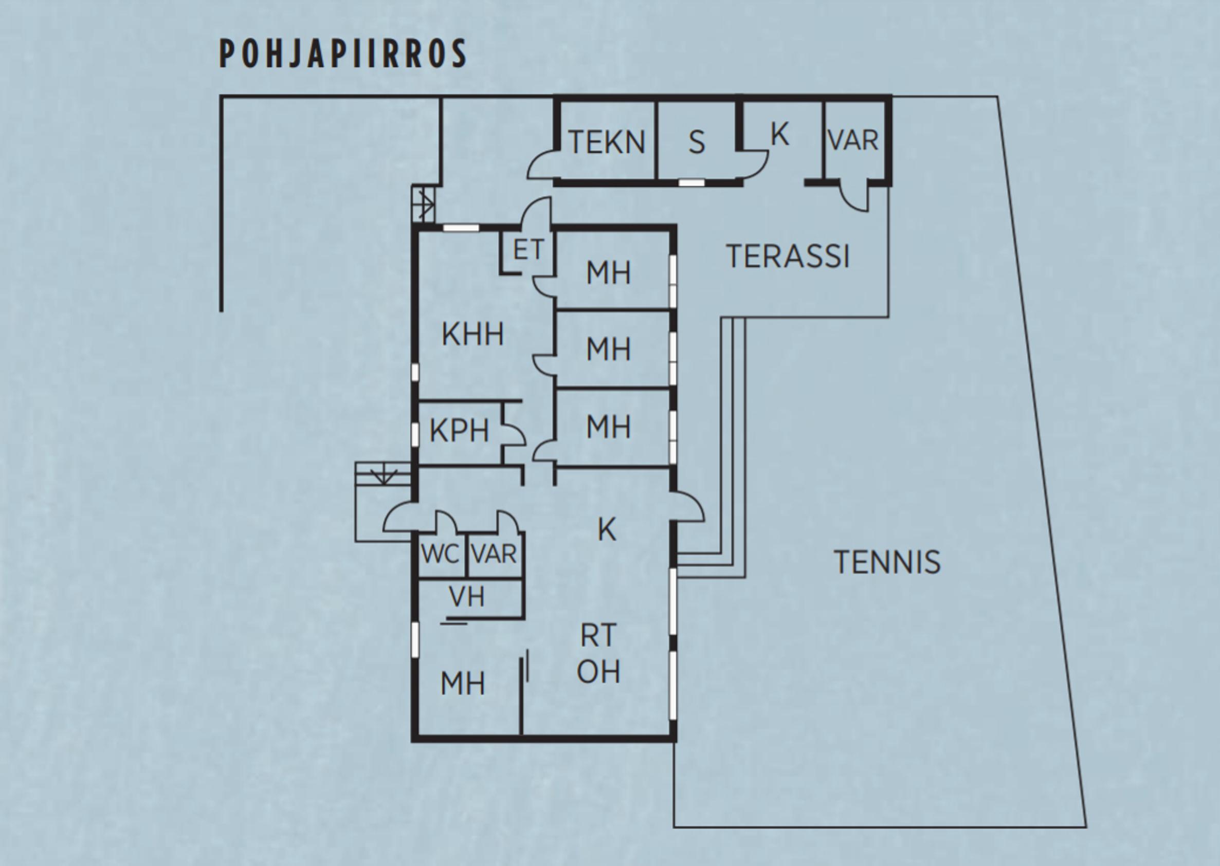 Puutalon pohjapiirros