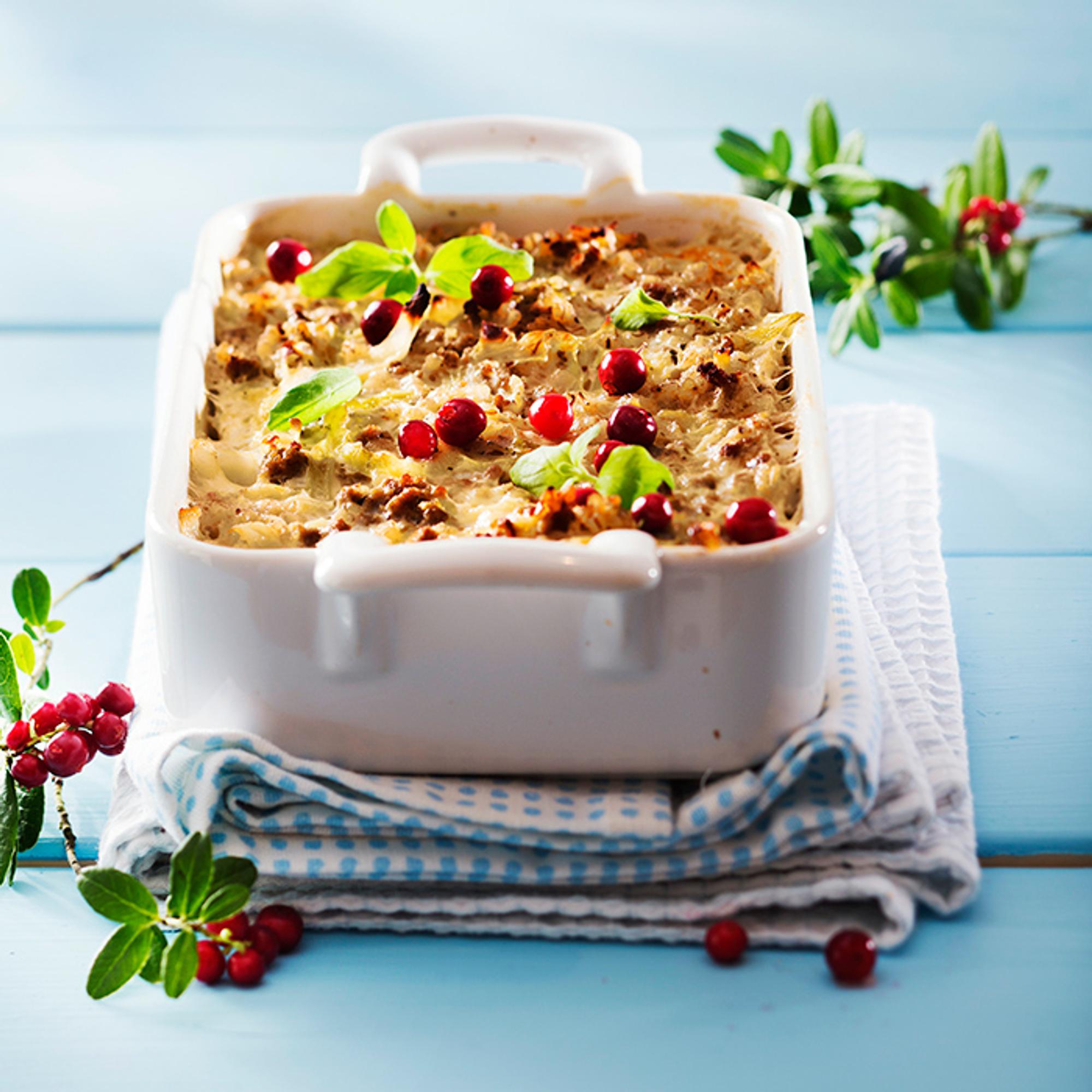 Herkullinen kaalilaatikko ohrasuurimoista