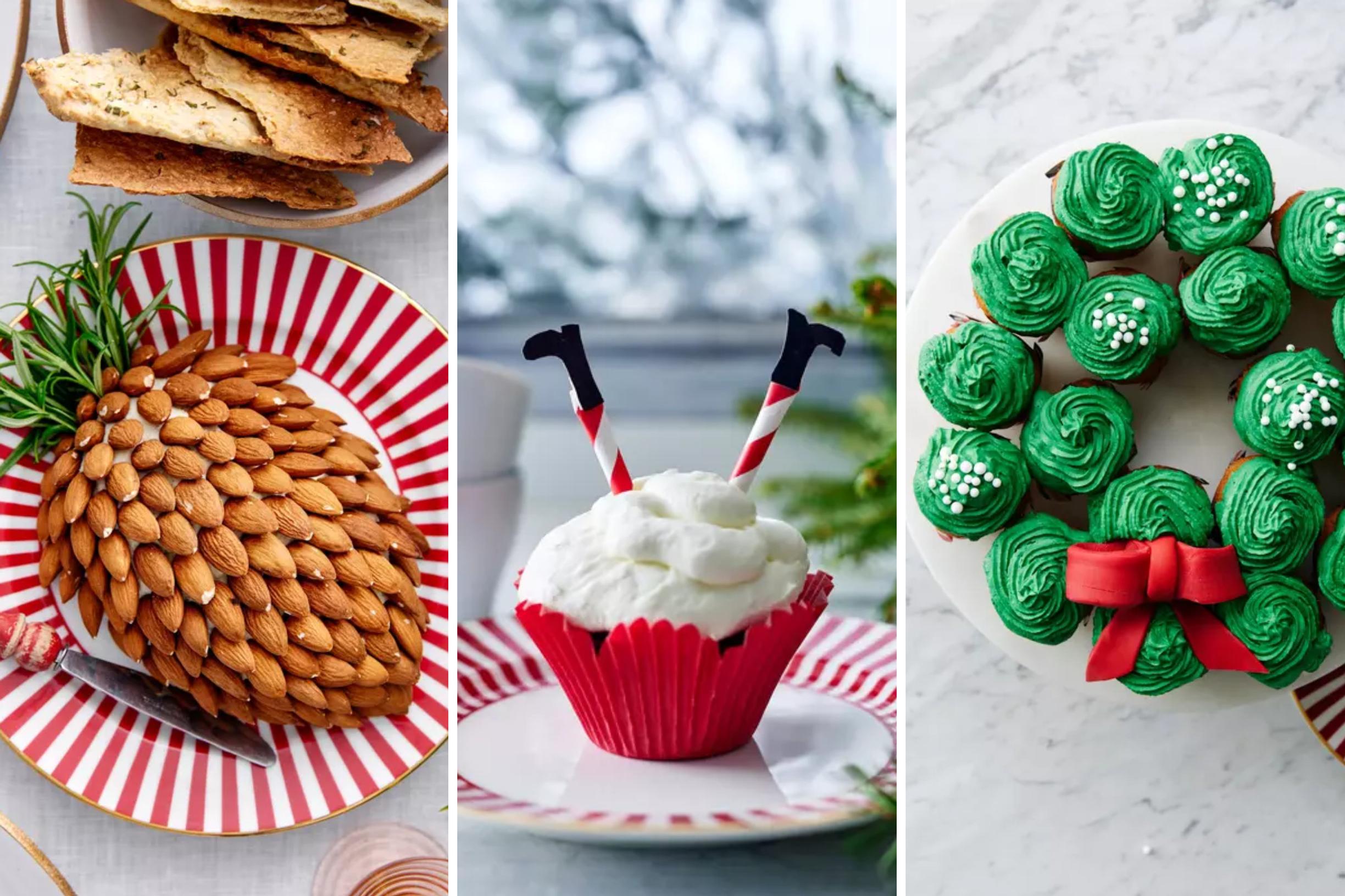 Vau, mikä kranssi! Tee muffineista, kuppikakuista ja tuorejuustosta monin verroin hauskemmat pikkujouluherkut – katso koristeluideat!