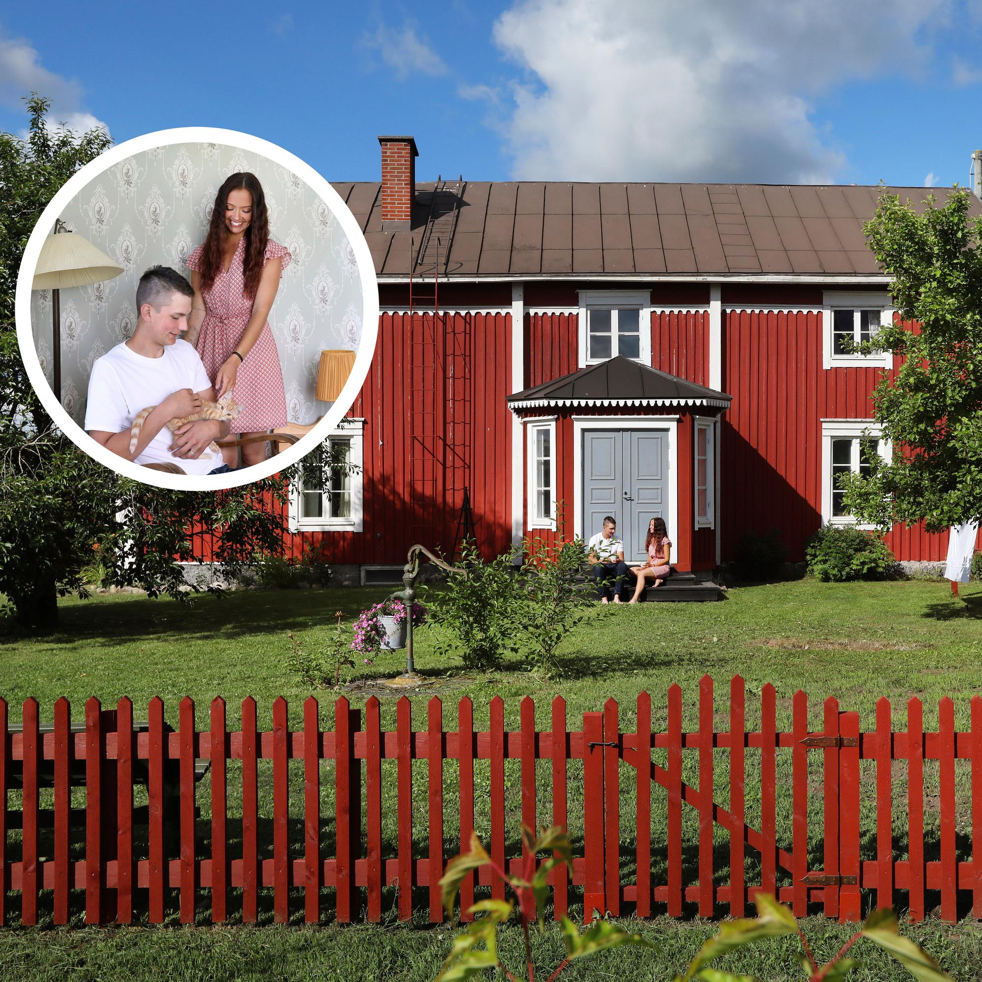 Teini-ikäisinä talonpelastajiksi – Sandra ja Rasmus ostivat pohjalaistalon: ”Tuntuu upealta, että olemme voineet pelastaa tämän”