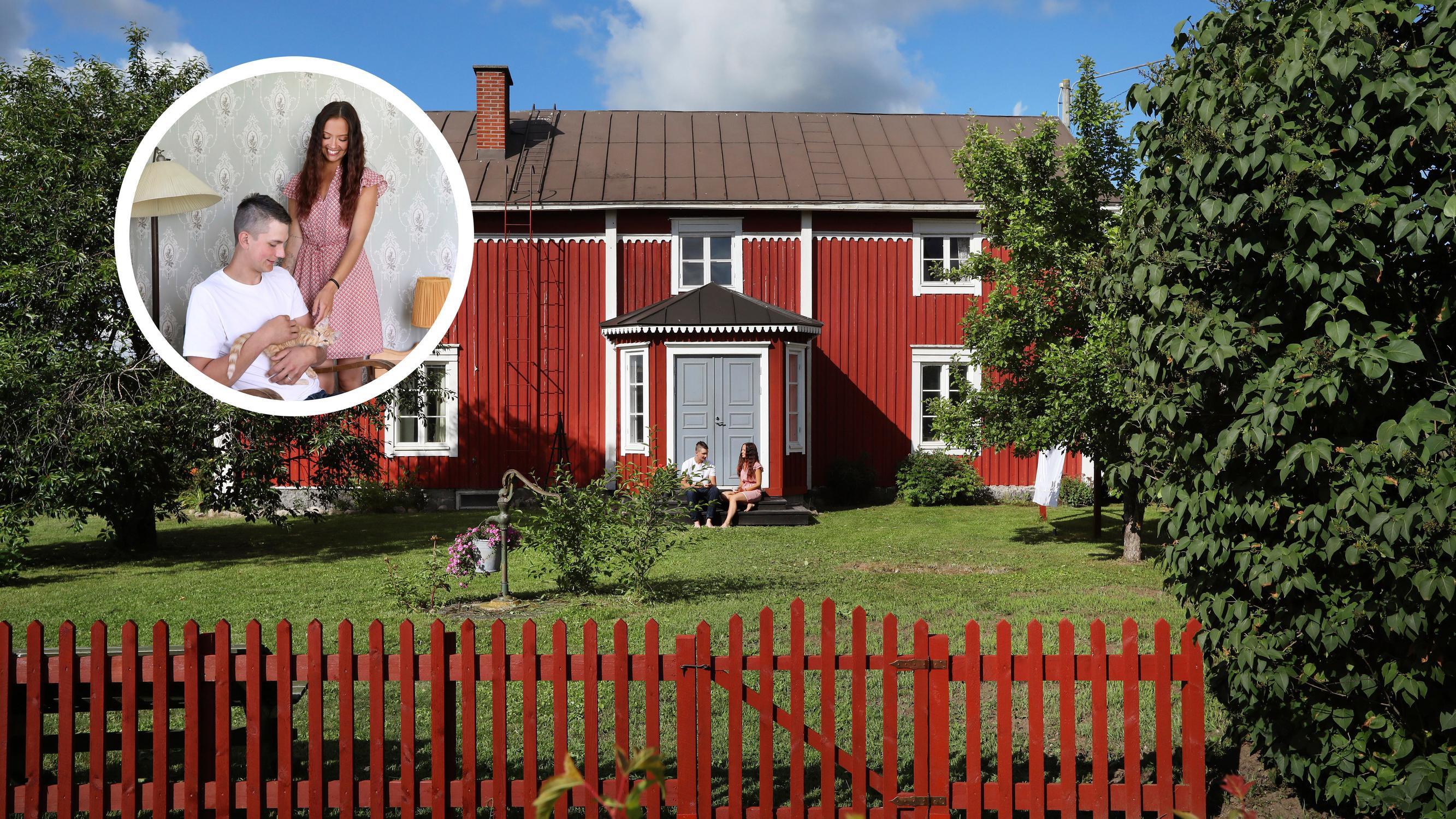 Teini-ikäisinä talonpelastajiksi – Sandra ja Rasmus ostivat pohjalaistalon: ”Tuntuu upealta, että olemme voineet pelastaa tämän”