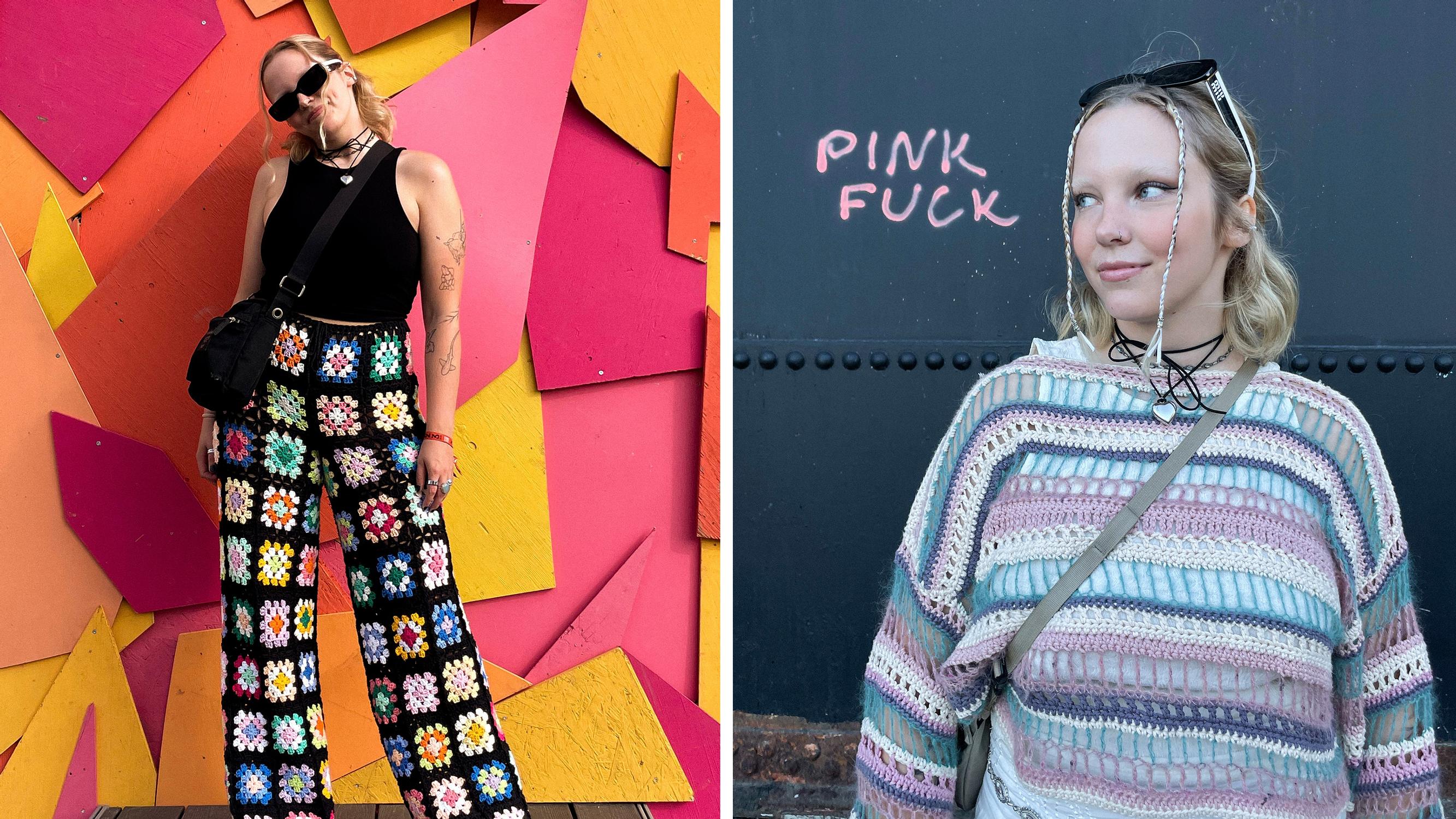 Pikamuotiin kyllästynyt Heta virkkasi kolmen päivän festariasunsa itse – ”Aikaa meni yli 150 tuntia, mikä kuulostaa jälkikäteen hurjalta!”