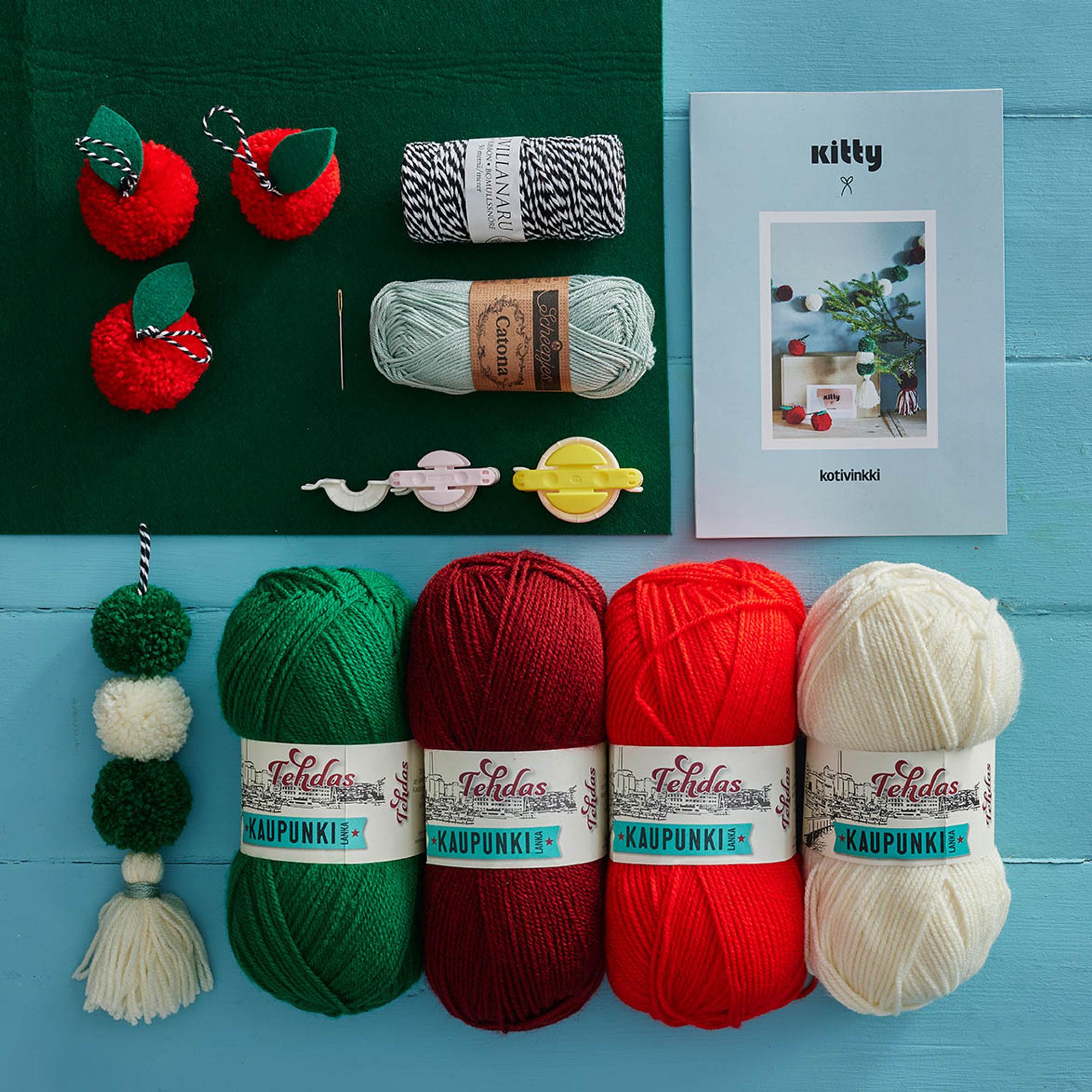 Kotivinkin Kitty-tarvikepaketti: pompom-koristeet