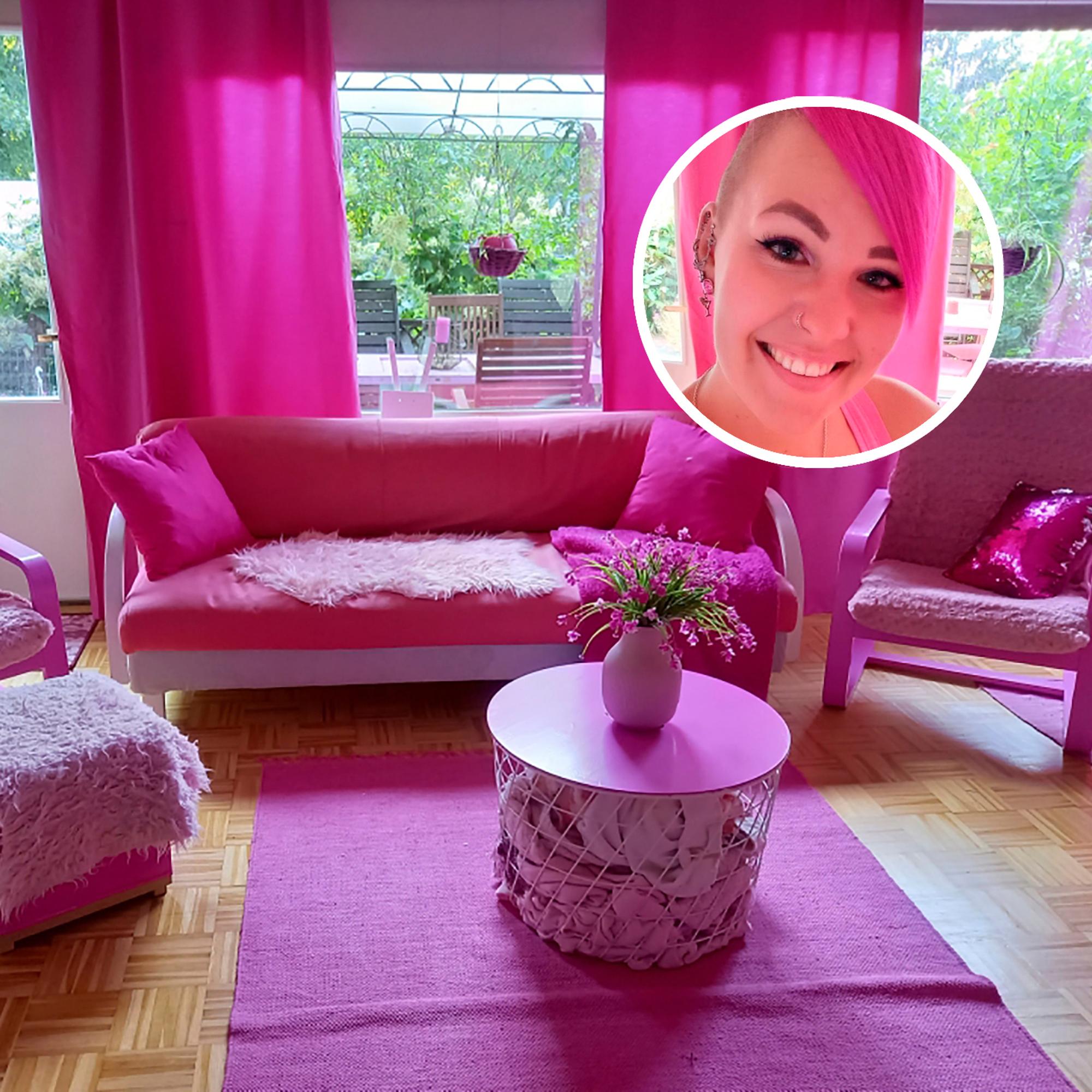 Kuin Barbie-talo! Maria on sisustanut koko kotinsa voimavärillään – ”Tämä pinkismi vain pahenee vuosi vuodelta”