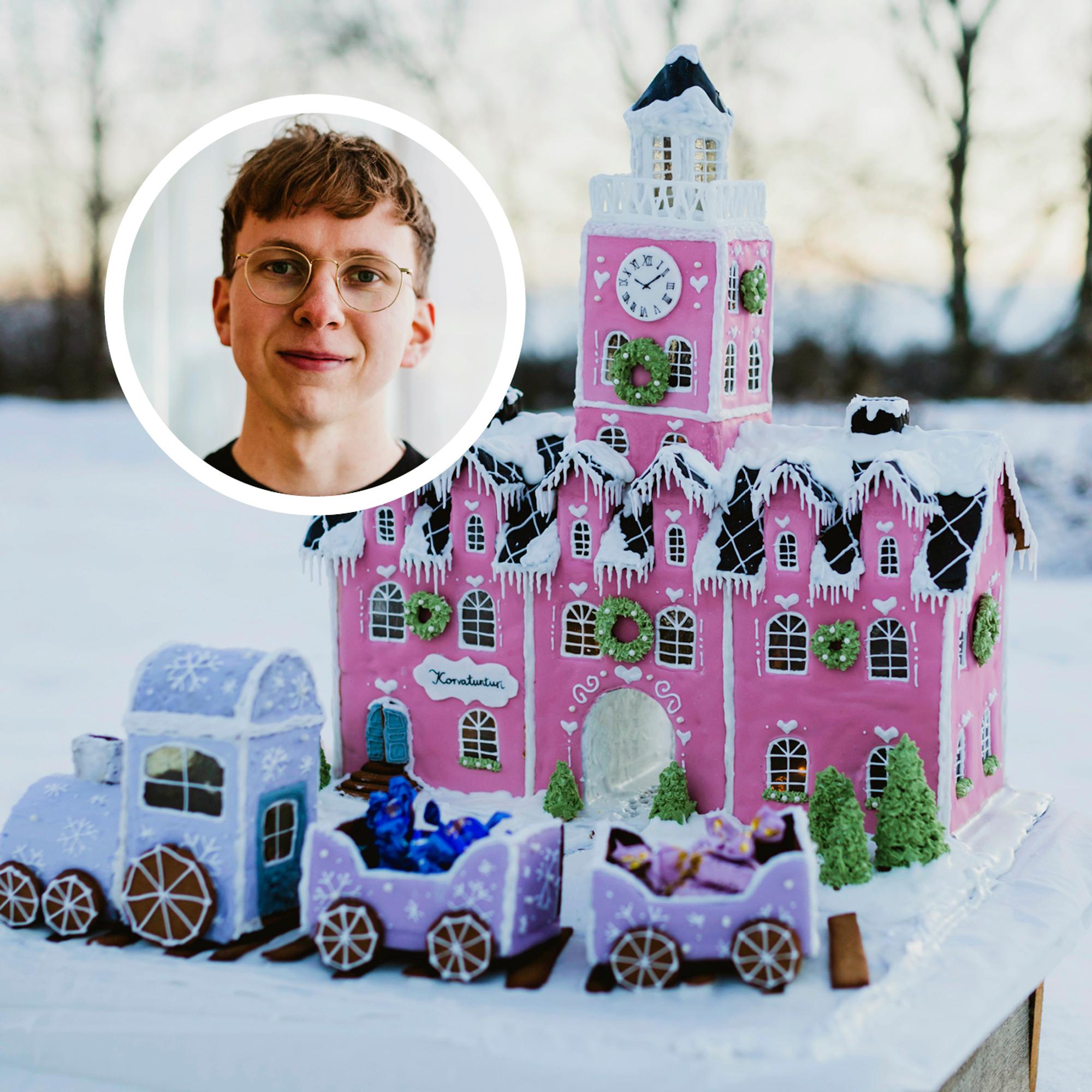 Oletko nähnyt näin lumoavia piparitaloja? Lauri rentoutuu jouluun taituroimalla vaikka Kööpenhaminan kadun tai Korvatunturin aseman