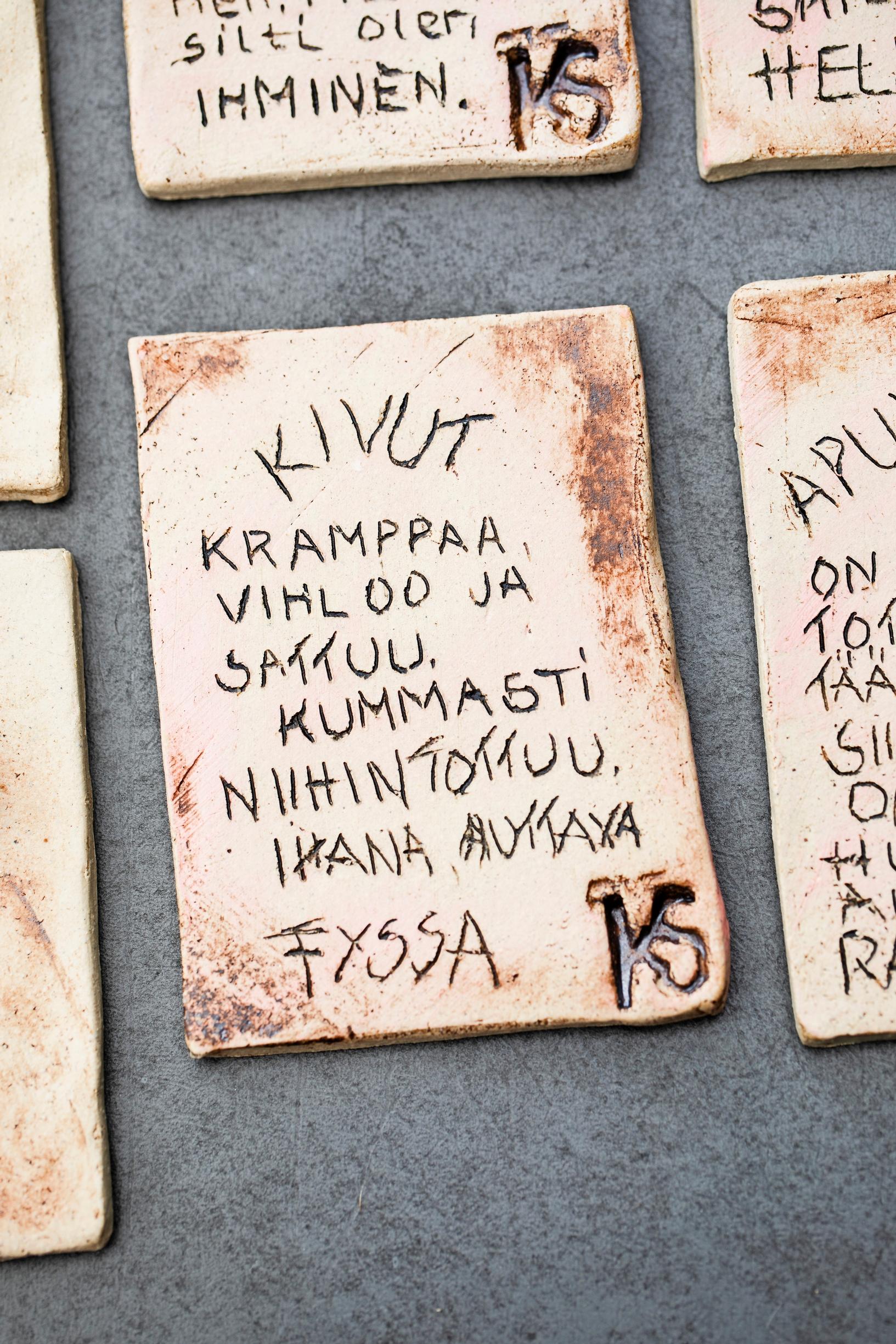 Savilaatassa sairaudesta kertova teksti.