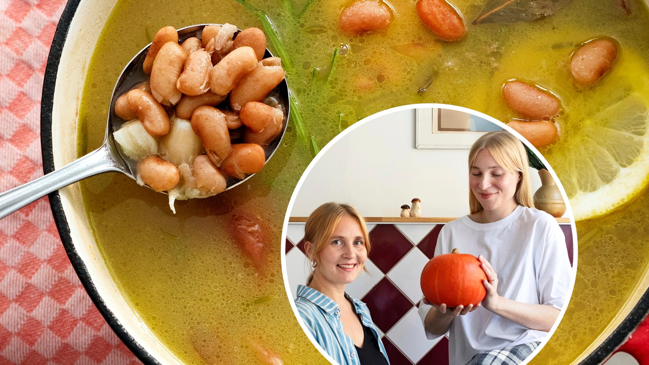 Parmesaanin kanta on papupadan salainen ainesosa – papuihin hurahtaneiden Lillin ja Viivin papuja parmesaaniliemessä on pakko kokeilla