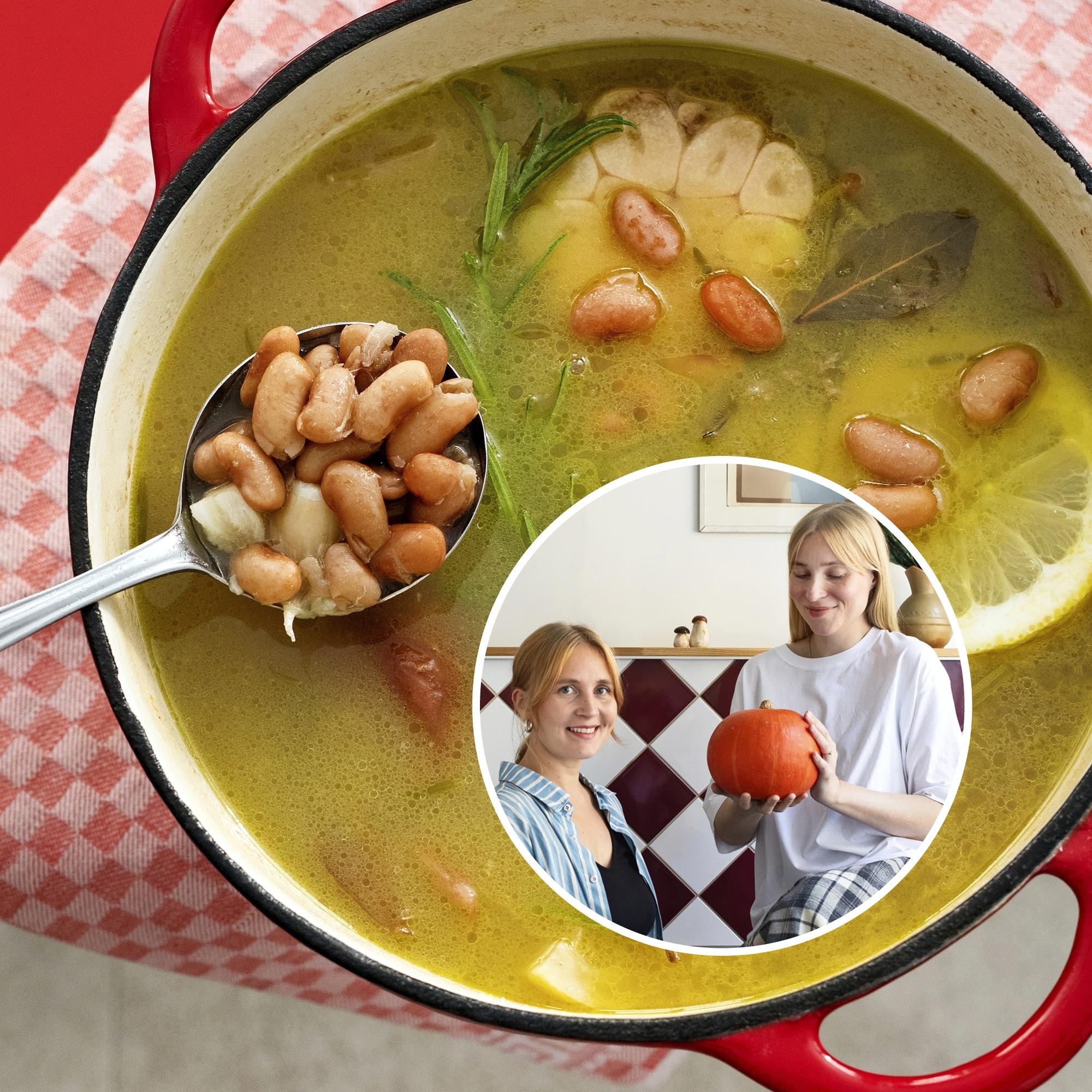 Parmesaanin kanta on papupadan salainen ainesosa – papuihin hurahtaneiden Lillin ja Viivin papuja parmesaaniliemessä on pakko kokeilla