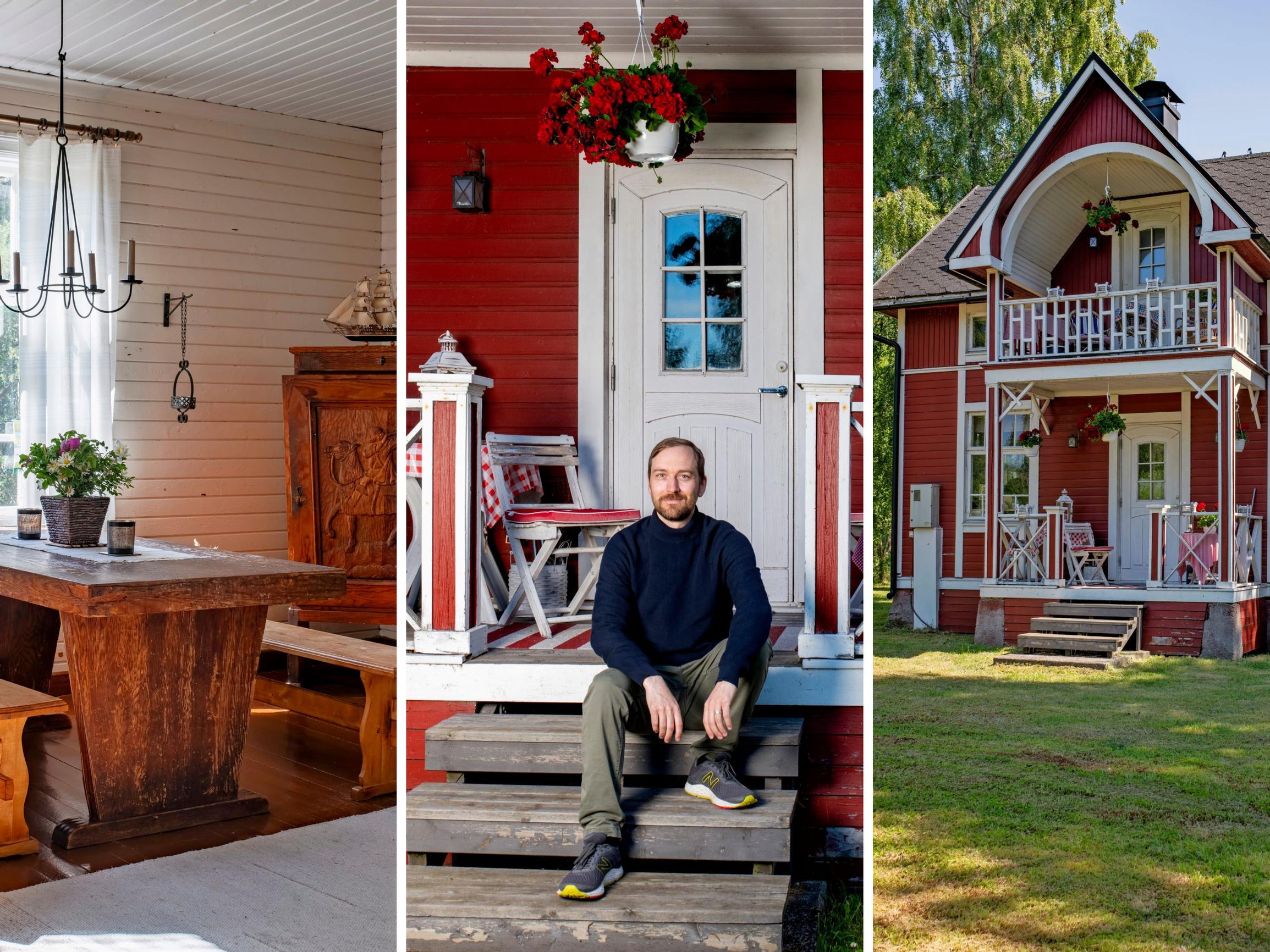 Punainen hirsihuvila täynnä suvun muistoja – ”Olen yrittänyt muuttaa täällä niin vähän kuin mahdollista”