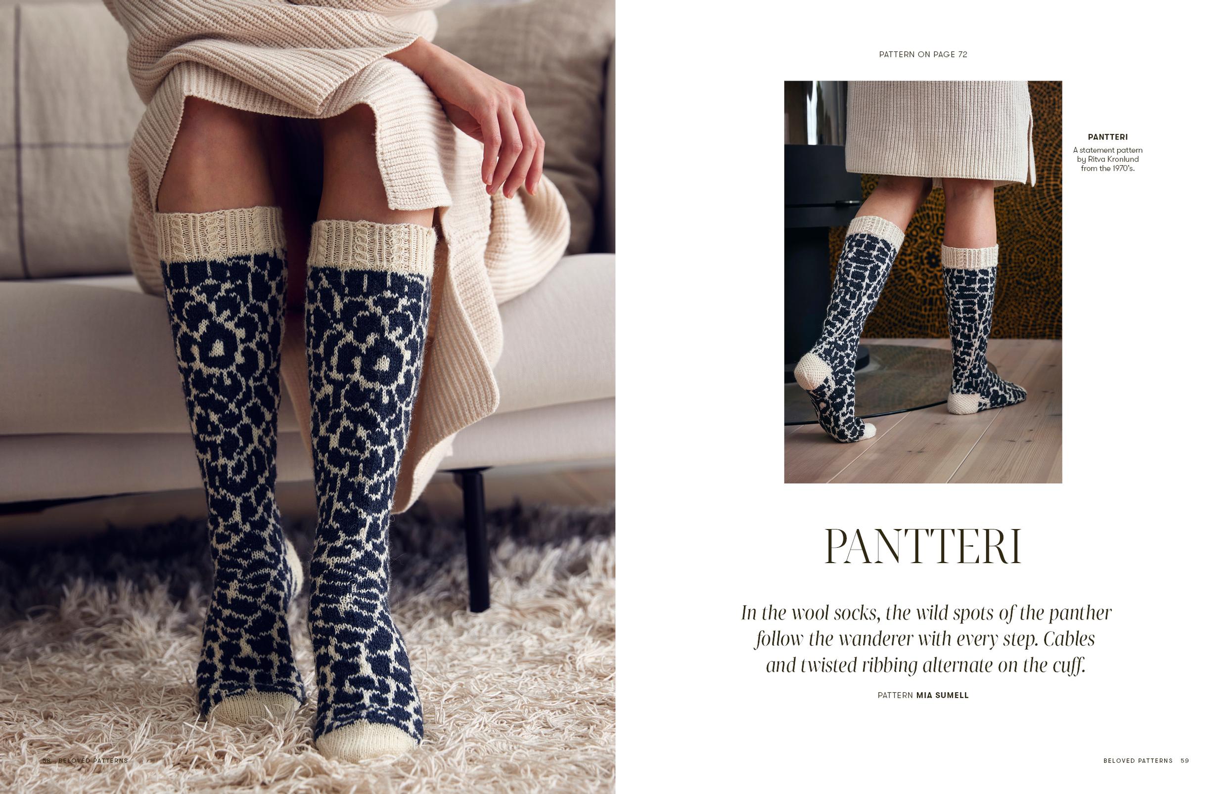 Pantteri socks, design by Mia Sumell.