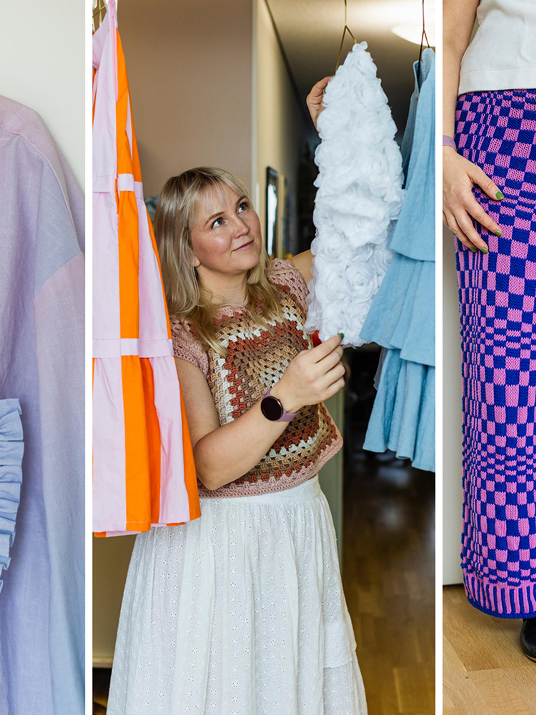Hame pussilakanasta, festarihousut neulomalla! Essi Kontio tekee upeat vaatteensa itse