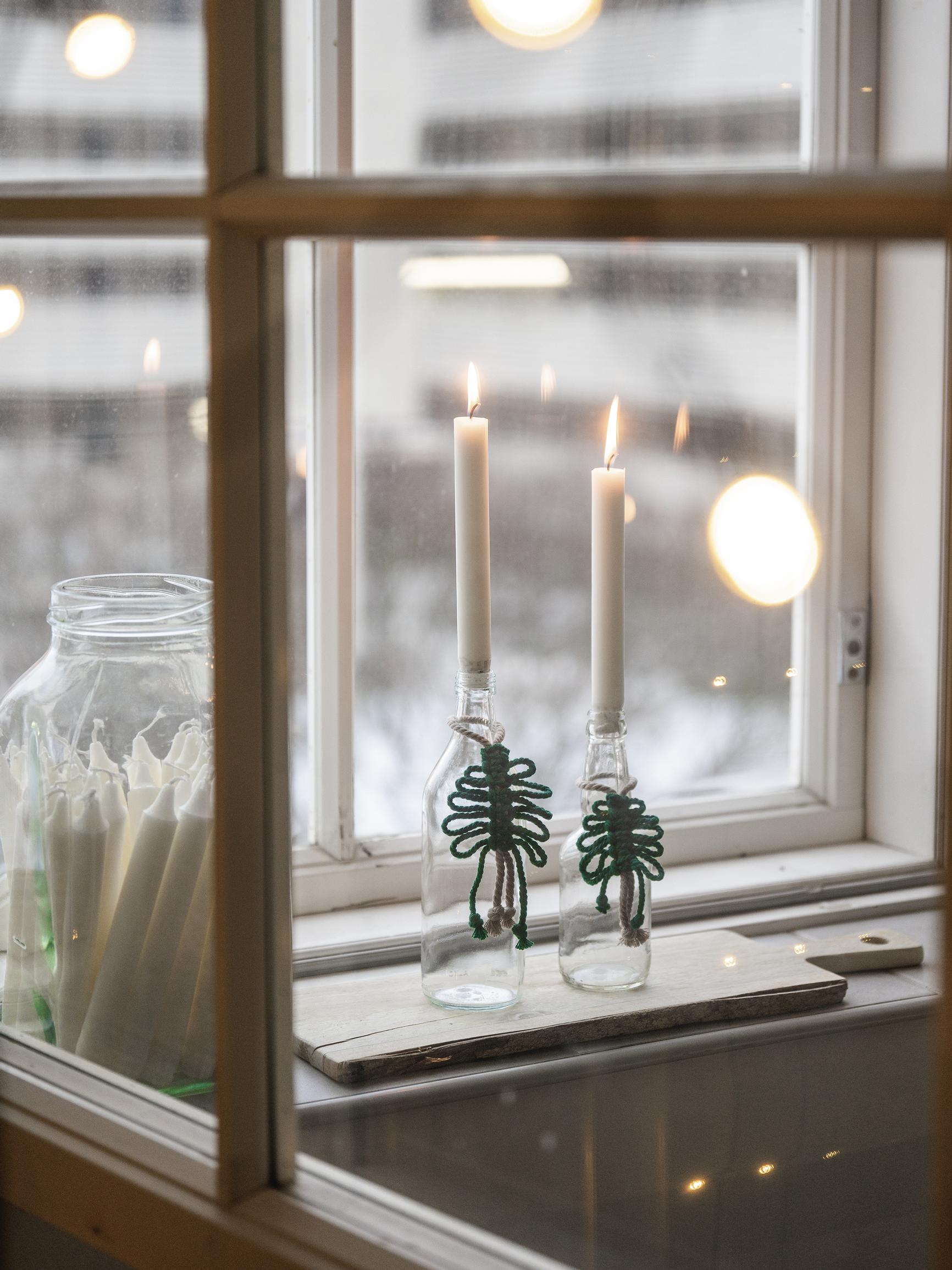 Minijoulukuusi pullokoristeeksi – solmeile pieni kuusi joulukattauksen iloksi tai lahjaksi