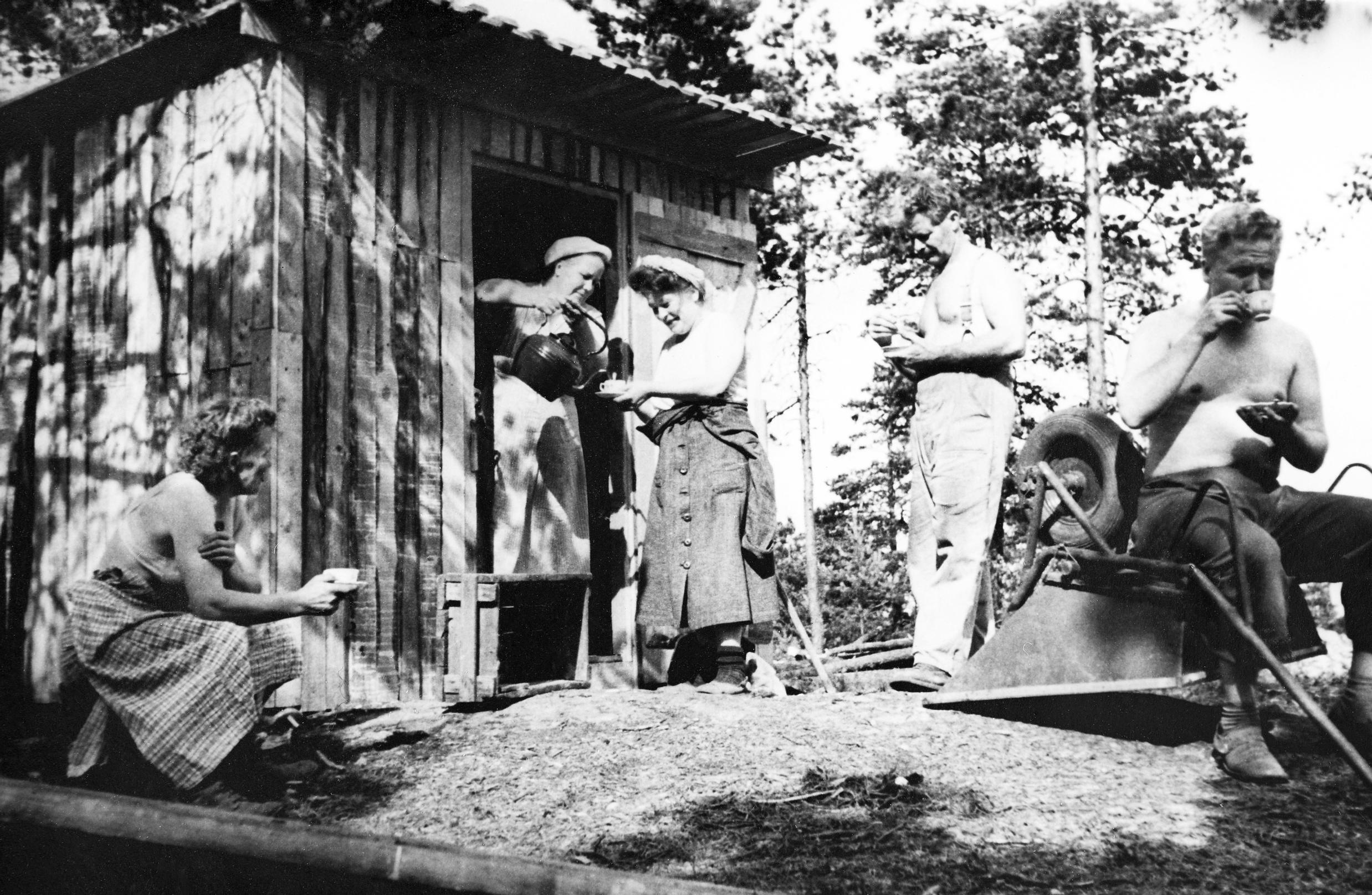 Talkooväen kahvitauko