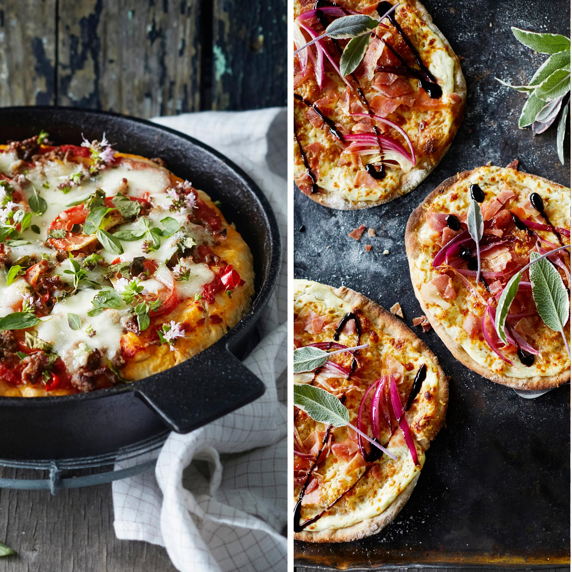 Perjantaipizzat – 8 helppoa ja herkullista pizzareseptiä arkeen ja viikonloppuun, näihin et kyllästy!