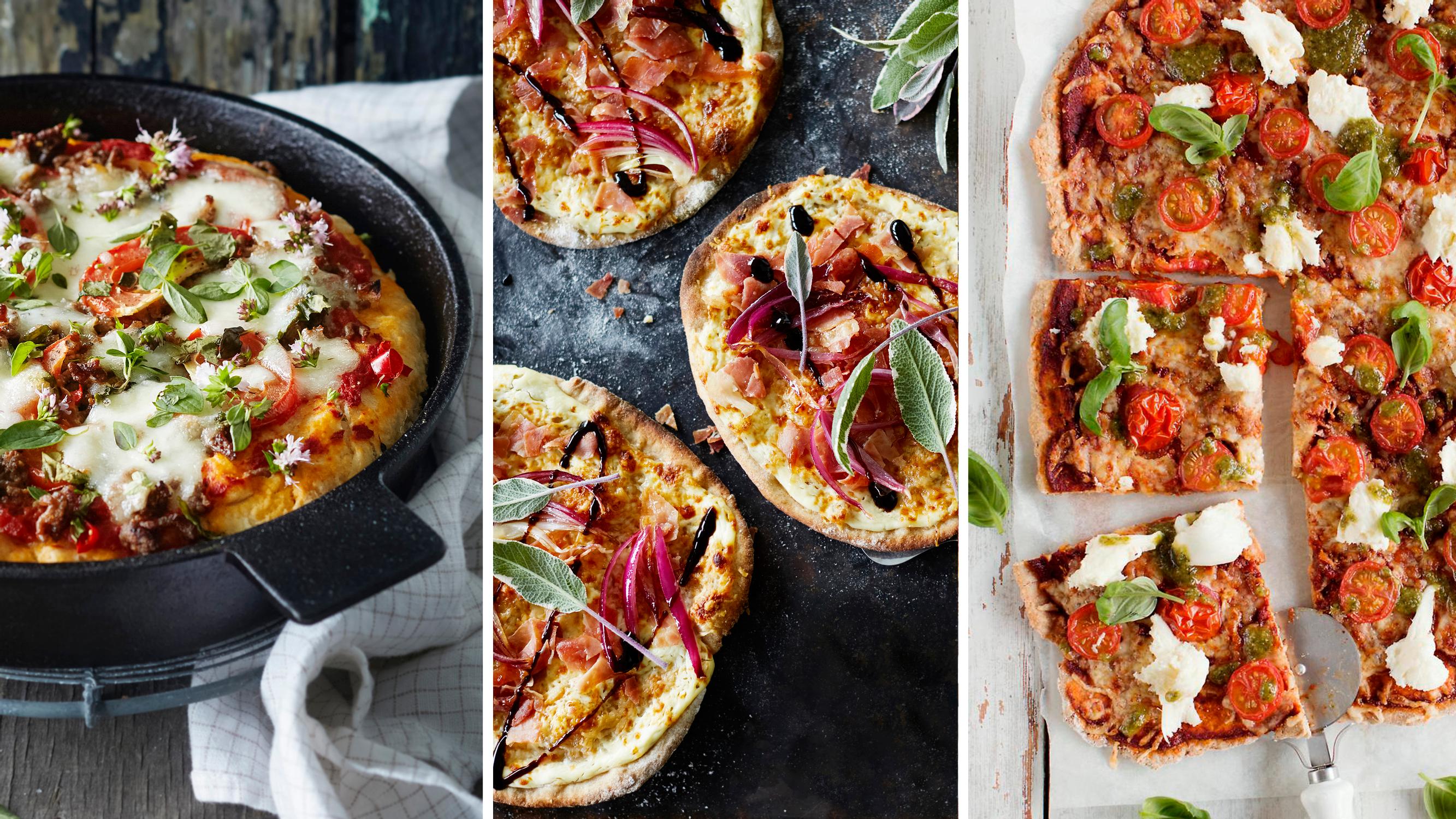 Perjantaipizzat – 8 helppoa ja herkullista pizzareseptiä arkeen ja viikonloppuun, näihin et kyllästy!