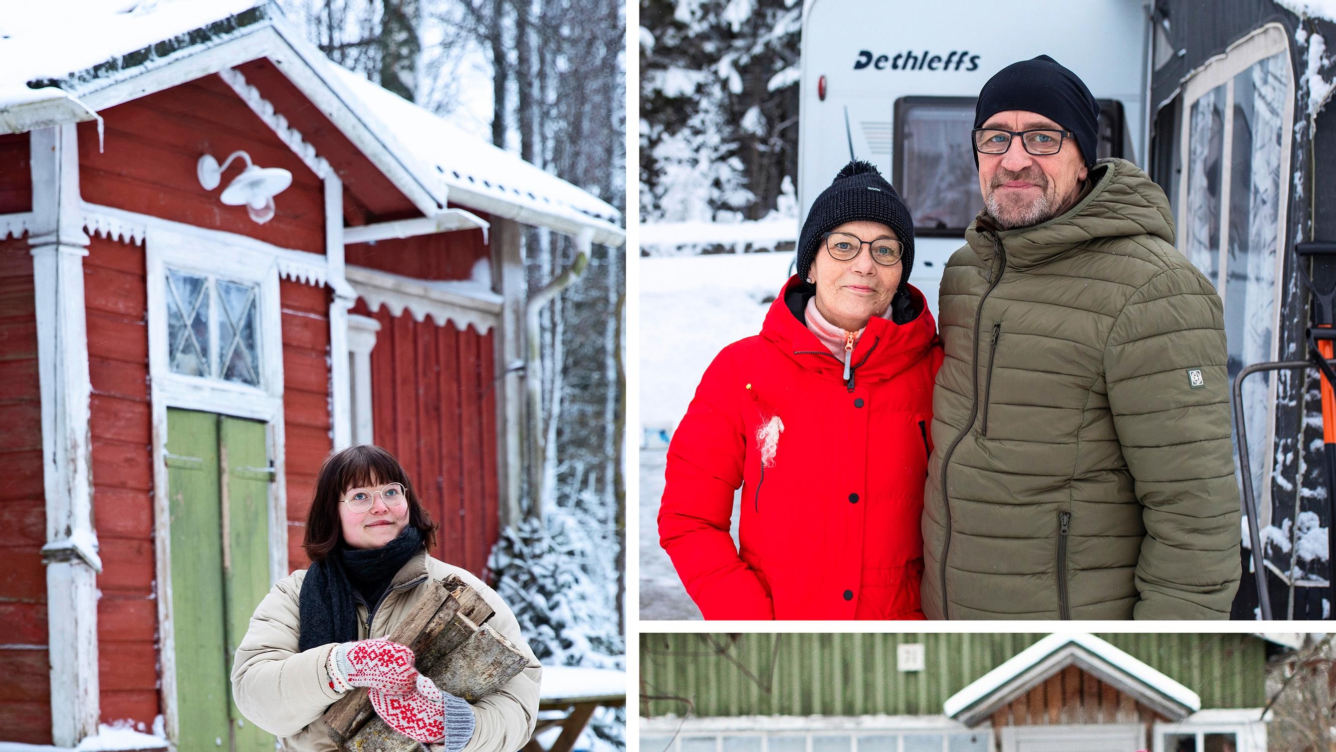 Karavaanarielämää pakkasilla, etätöitä askeettisessa torpassa ja rauhoittumista siirtolapuutarhassa – 4 ihmistä kertoo, mikä saa heidät viihtymään lomakodissaan ympäri vuoden