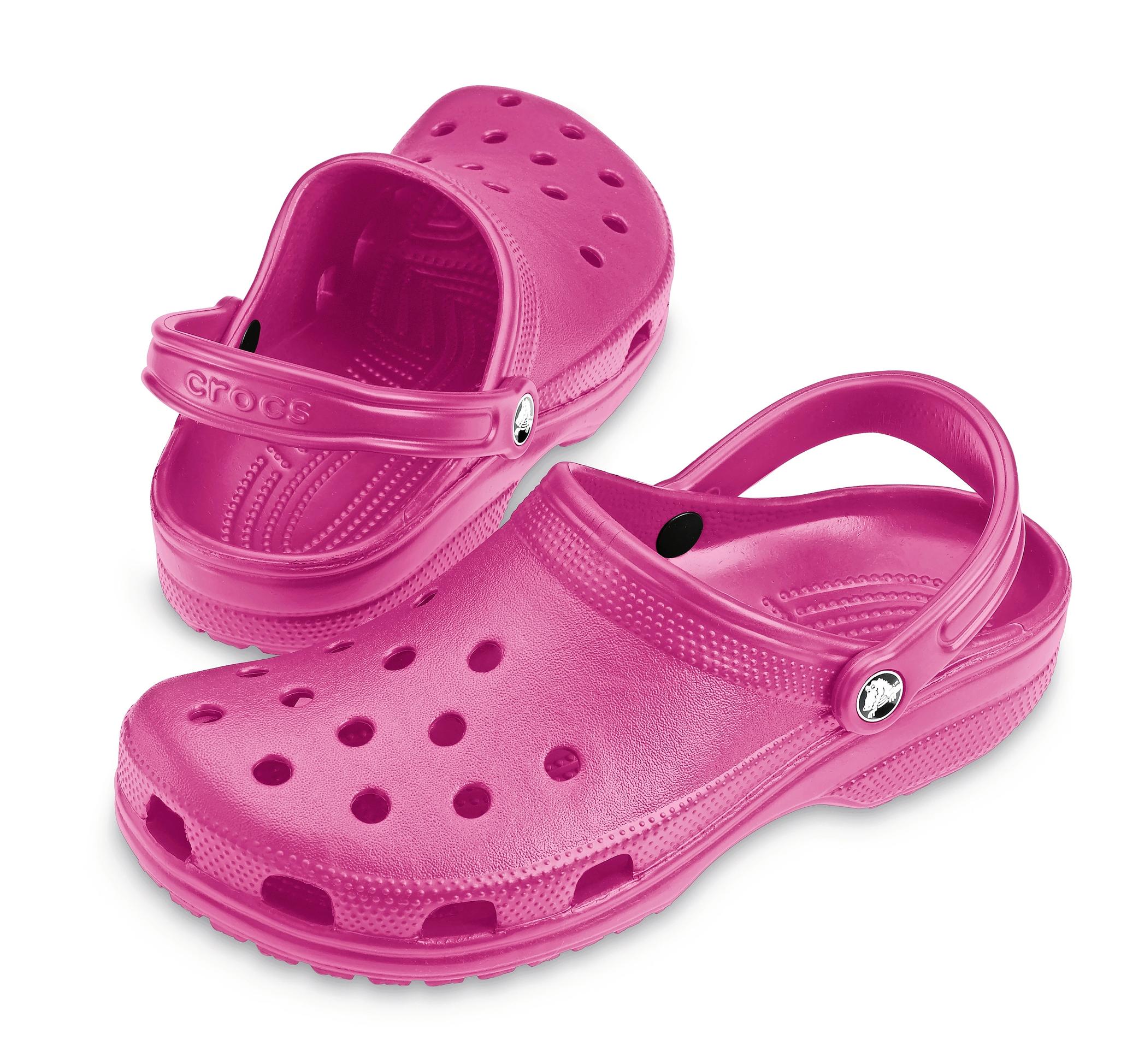 Vaaleanpunaiset Crocs-kengät