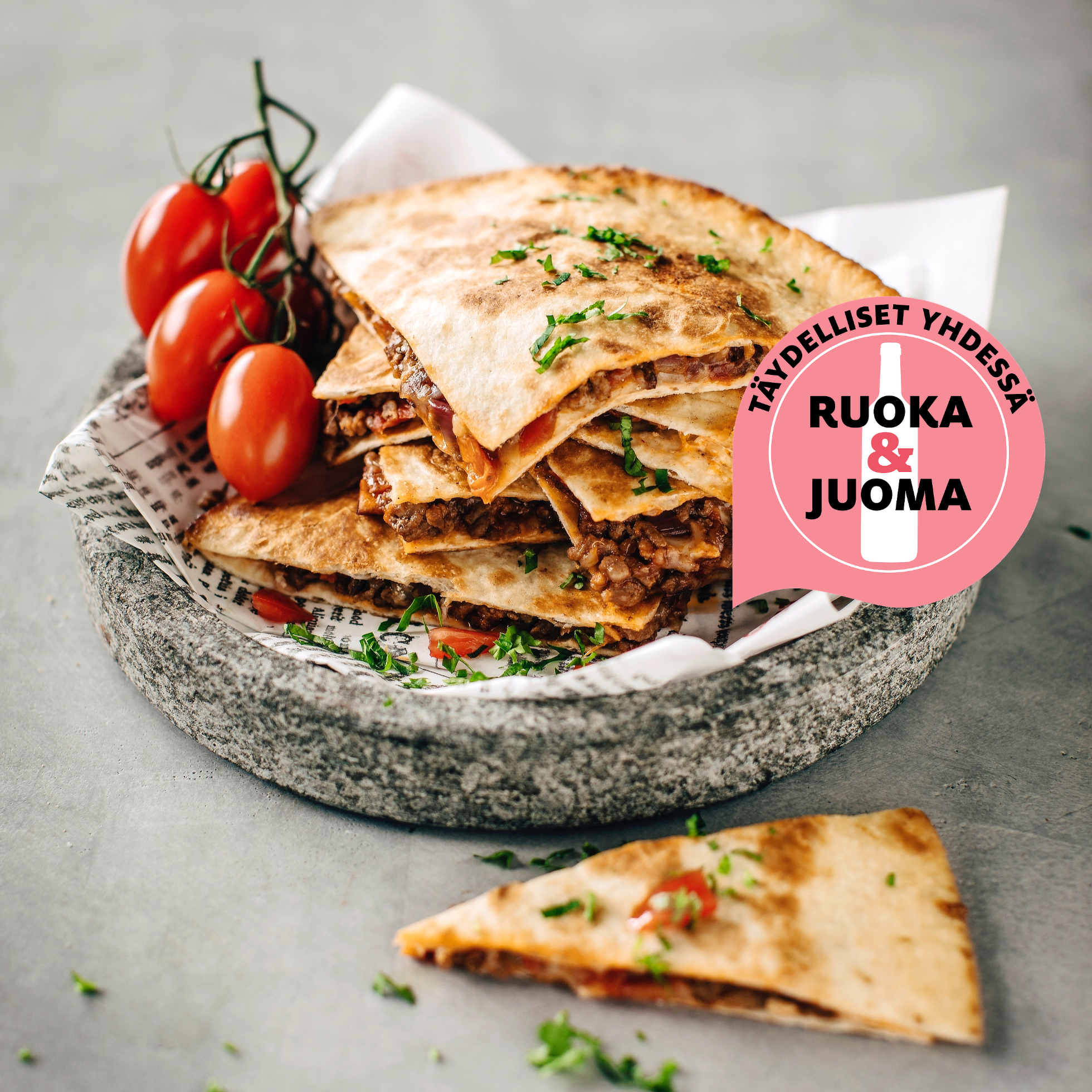 Täydelliset yhdessä: quesadillat ja punaviini | Meillä kotona