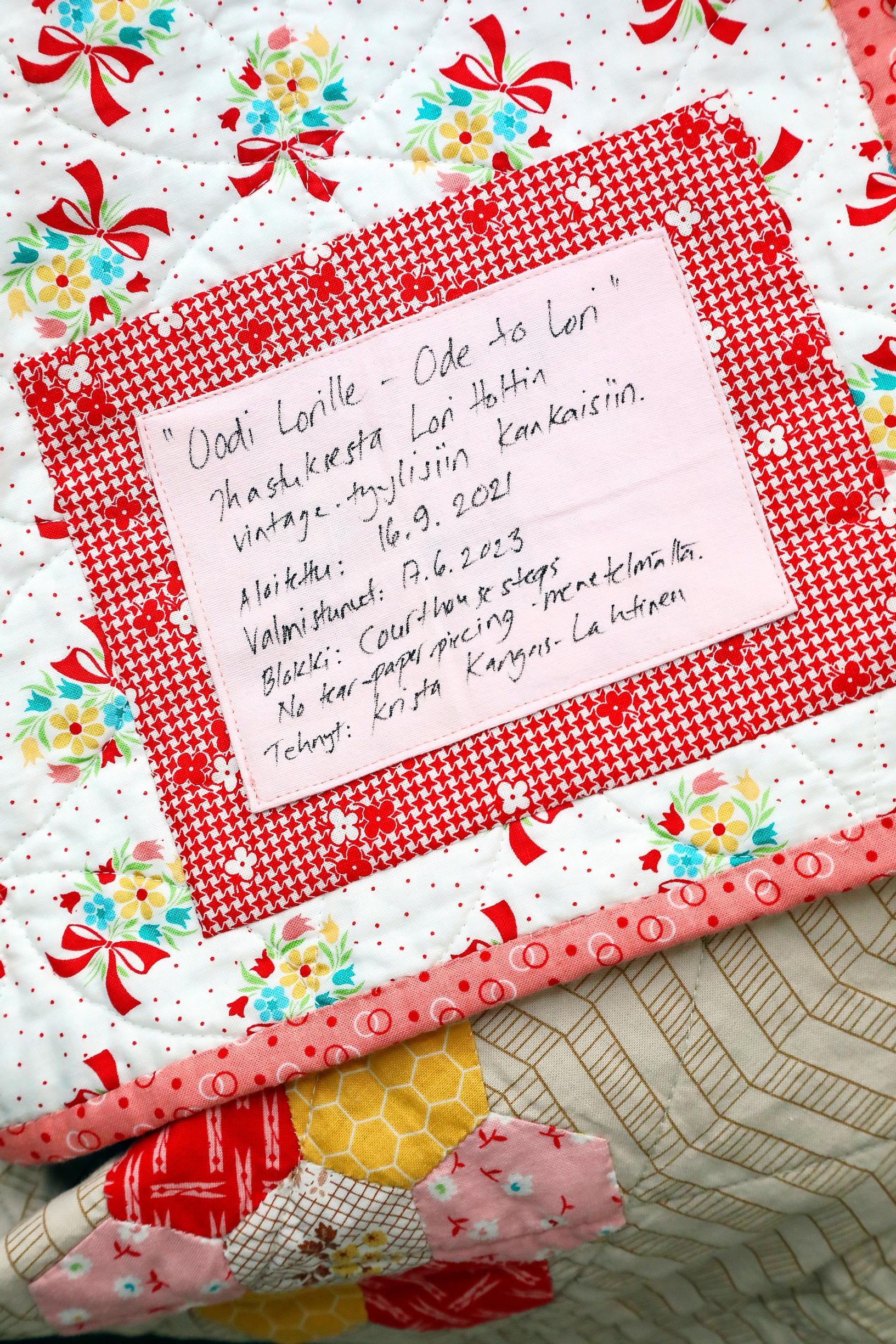 Peittoon on merkattu sen tiedot.