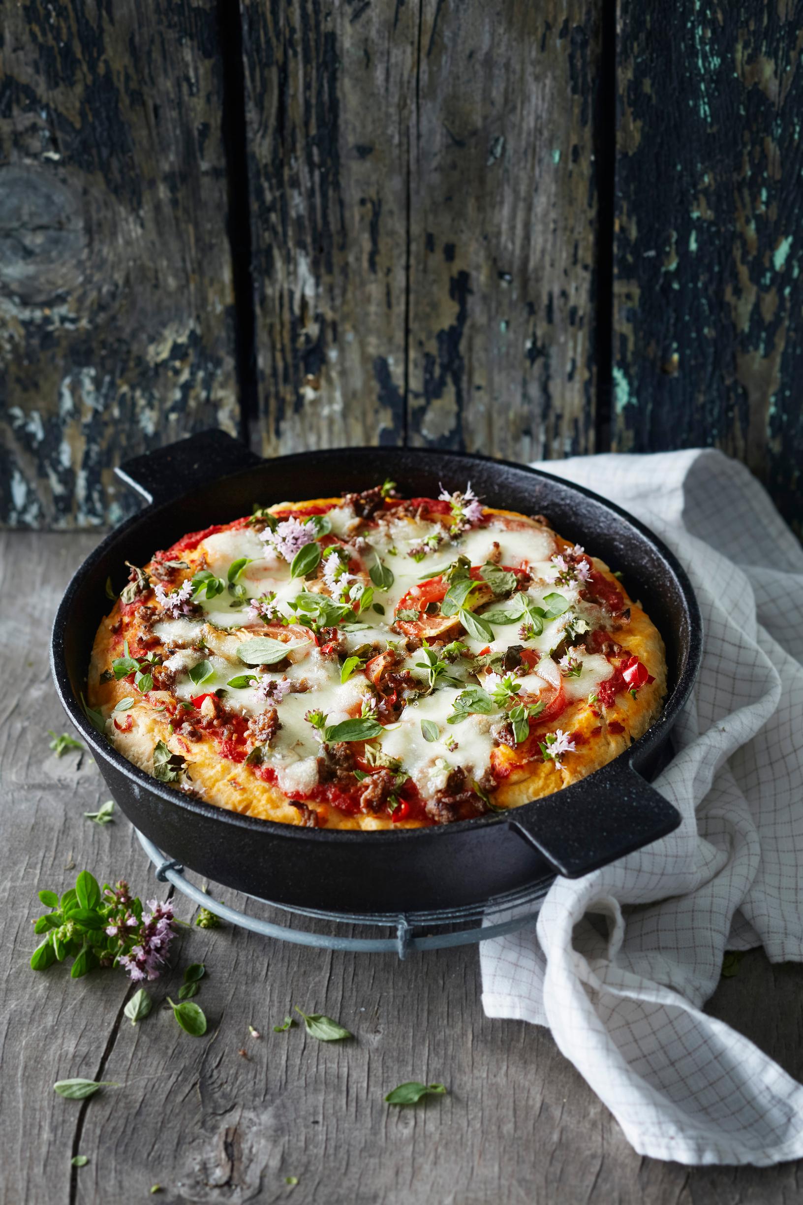 Pannupizza pannulla.