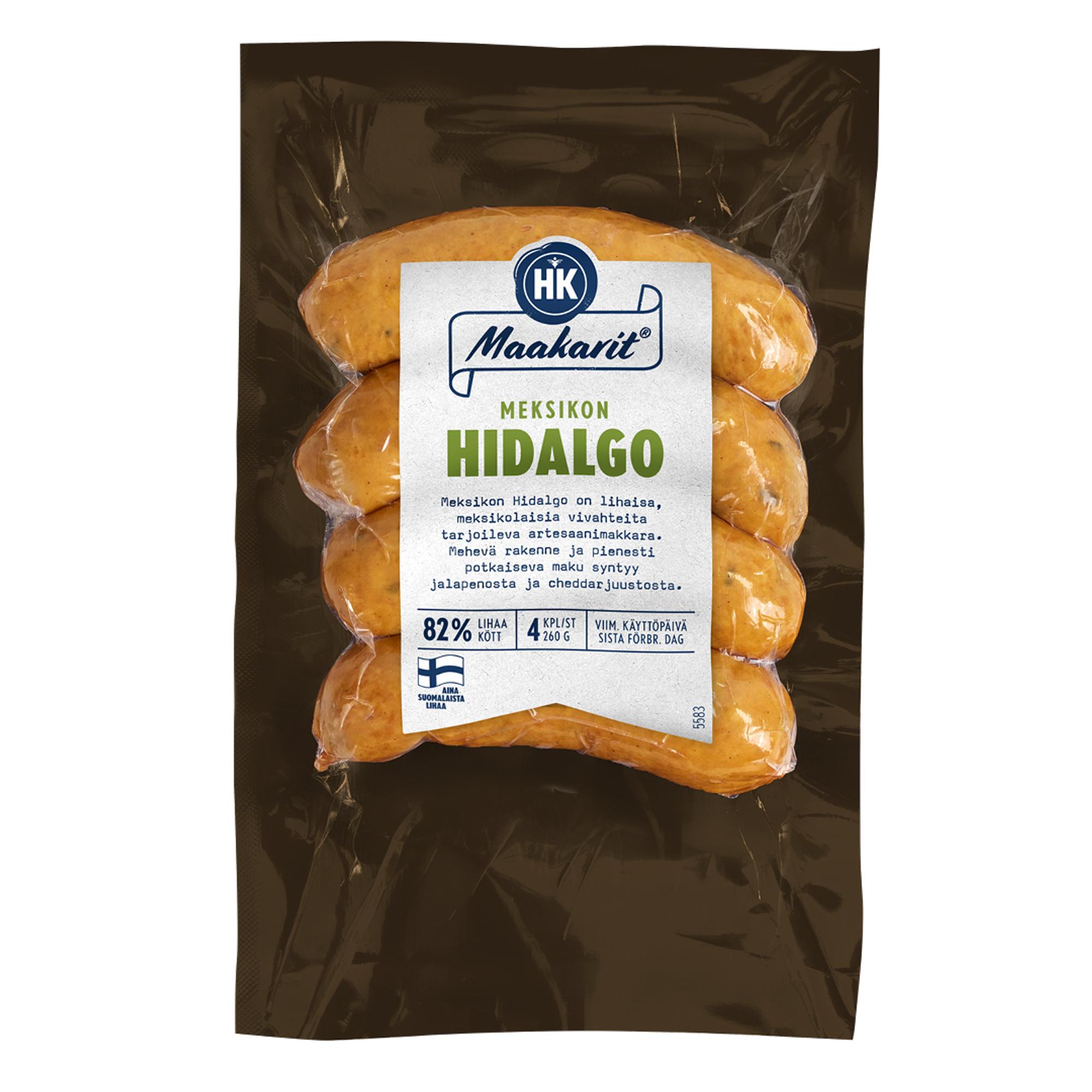 HK Maakarit Meksikon Hidalgo jalapeno & cheddar, 4,79 € / 260 g.