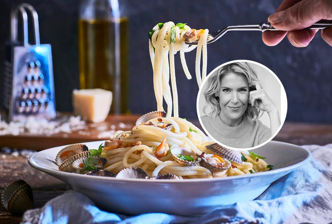 Ella Kannisen simppeli simpukkapasta – pasta alle vongole on  yksinkertaisuudessaan loistava