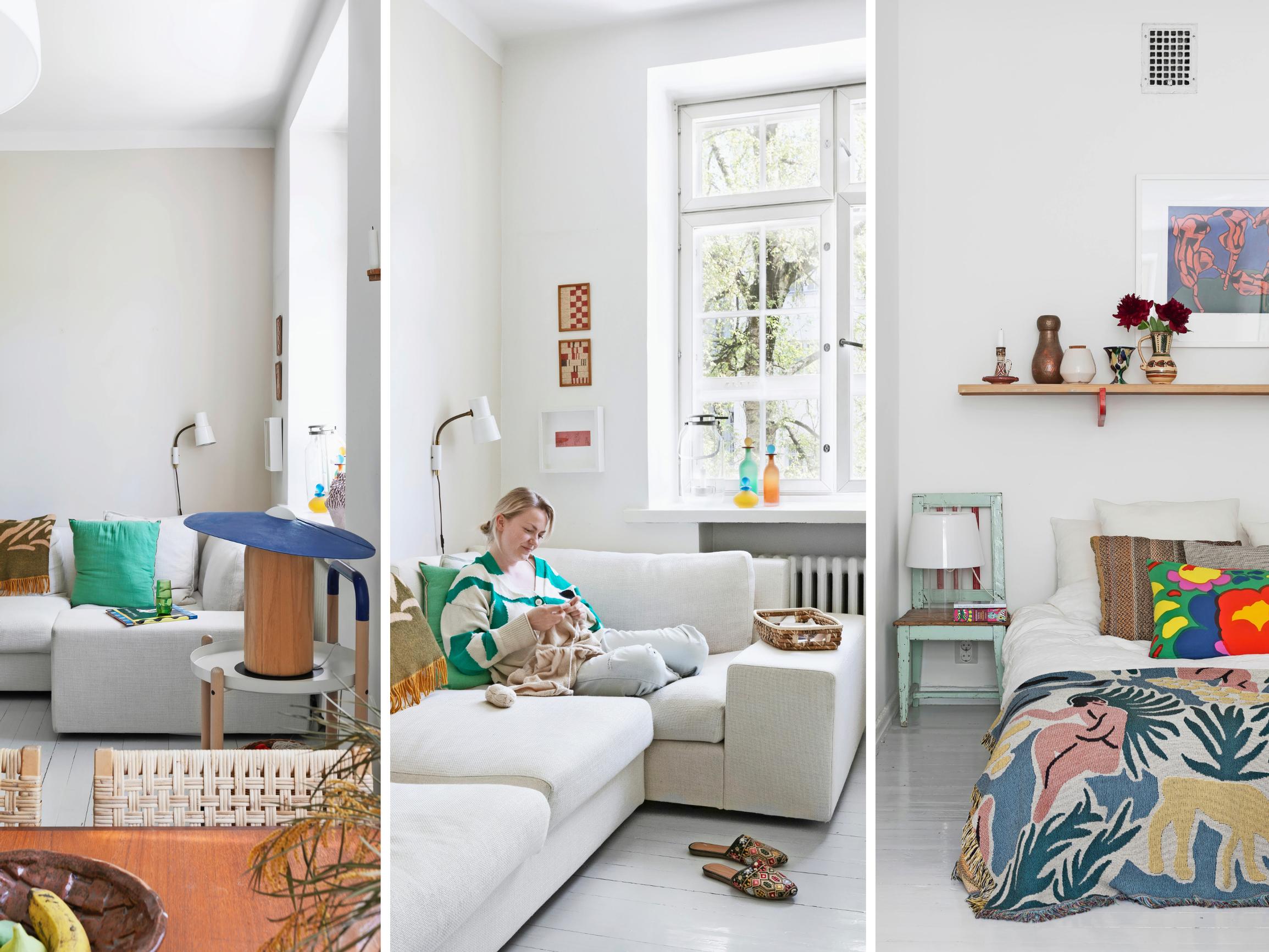 38 neliön tilaihme! Sisustusarkkitehti Emilia Lonka hyödynsi viihtyisän minikotinsa niukat neliöt nappivalinnoilla